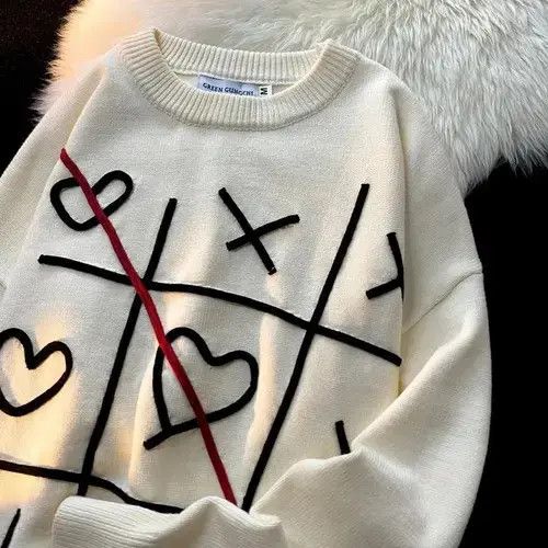 Aran Isles Knitwear × Japanese Brand Korean Sweater Harajuku Pullover Streetwear Gothic print Size US L / EU 52-54 / 3 - 3 Thumbnail