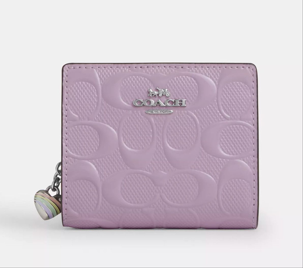 Coach Snap Wallet In Signature Leather With Heart Charm CDF21 Size ONE SIZE - 8 Thumbnail
