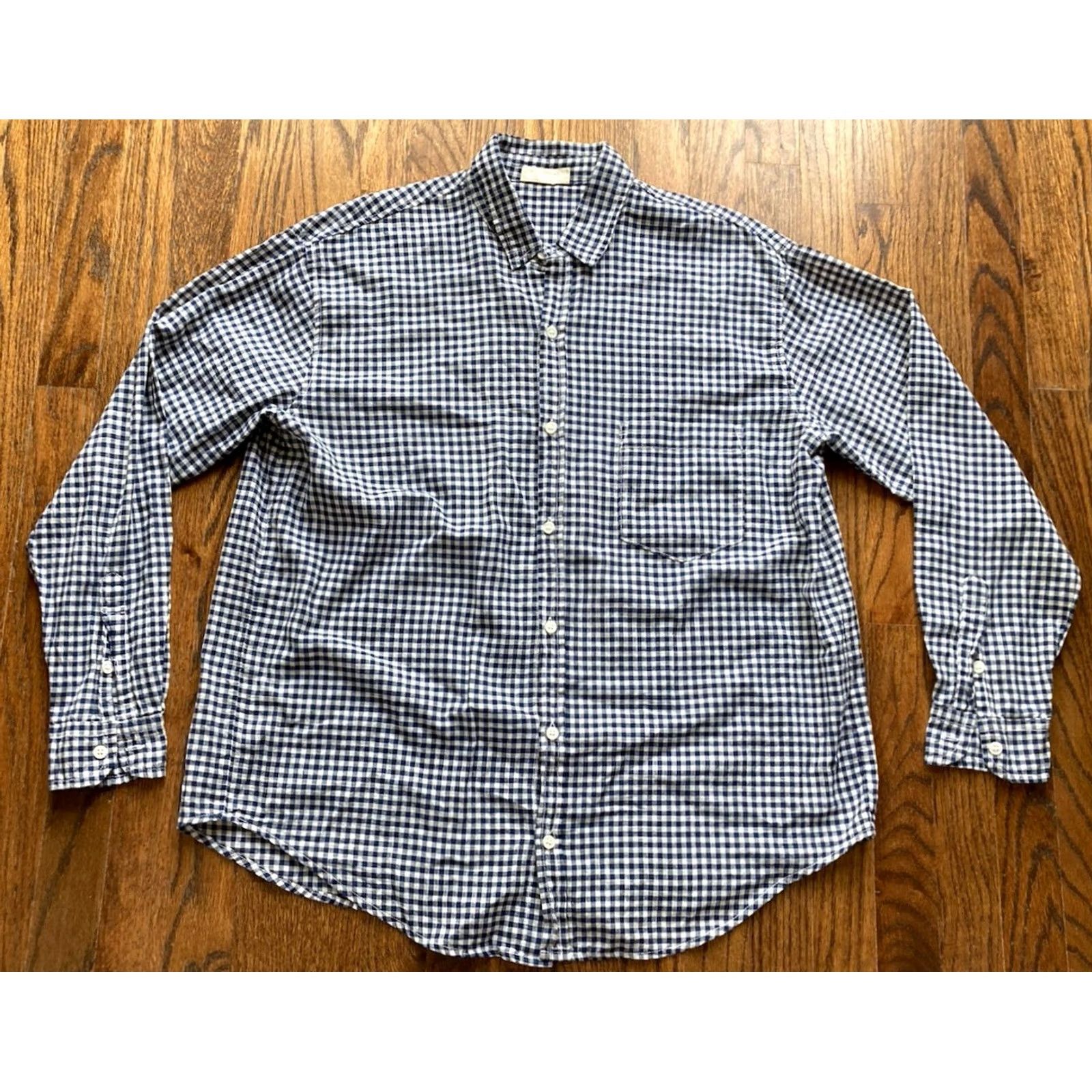 Vintage CP Shades Shirt Mens Medium Cotton Gingham Plaid Long Sleeve Button Up USA Blue Size US M / EU 48-50 / 2 - 2 Thumbnail