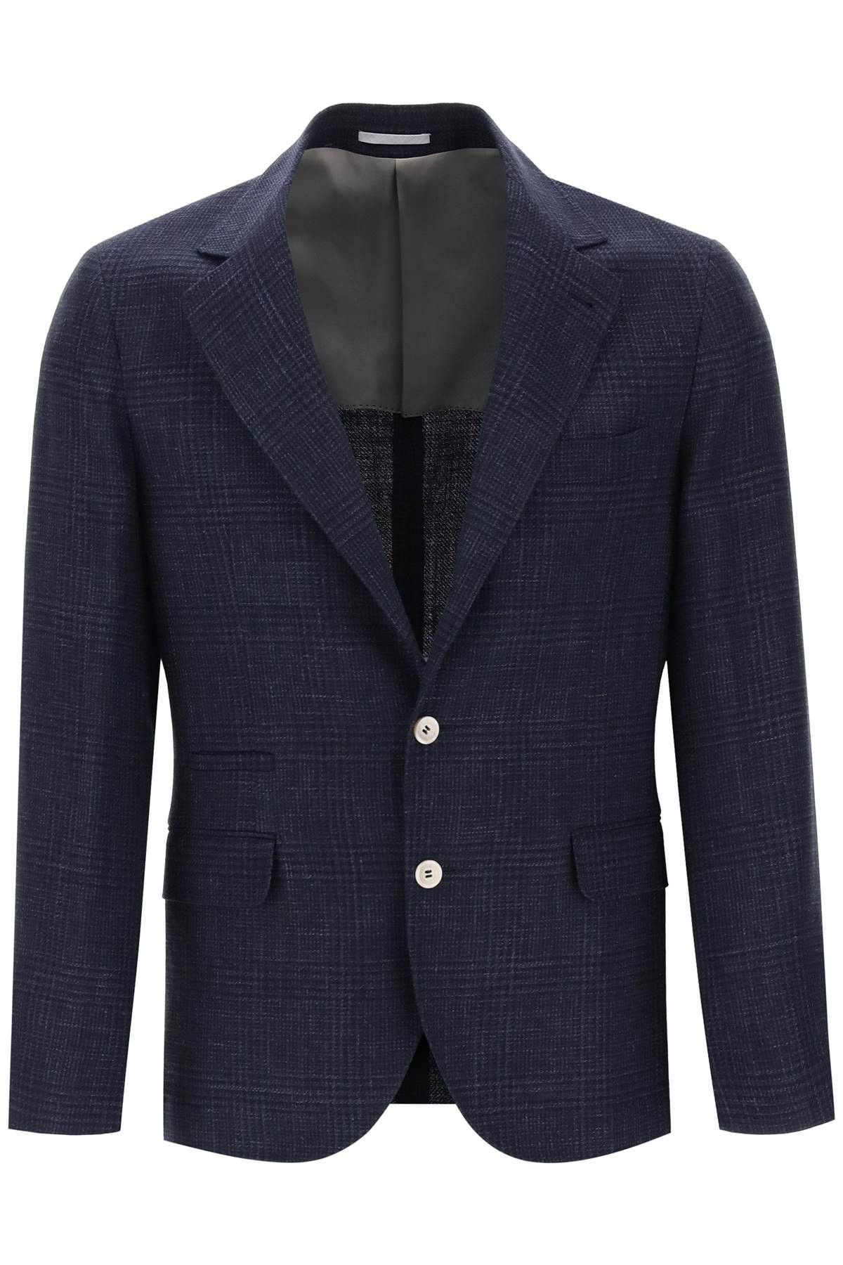 Brunello Cucinelli Brunello Cucinelli Prince Of Wales Blazer In Wool ...