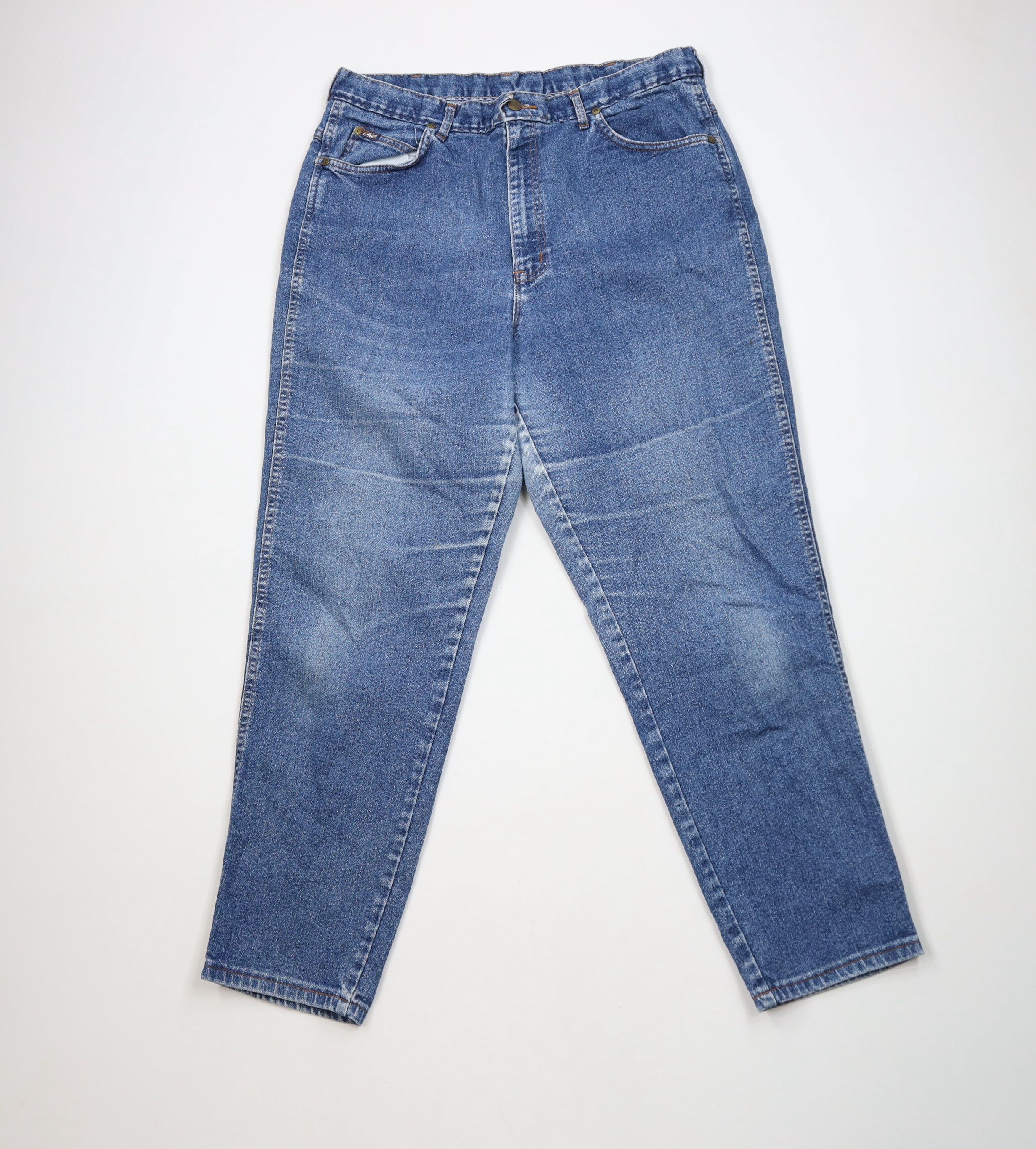 Vintage Vintage 90s Streetwear Tapered Leg Denim Jeans Blue USA Size 42" / US 20 - 1 Thumbnail