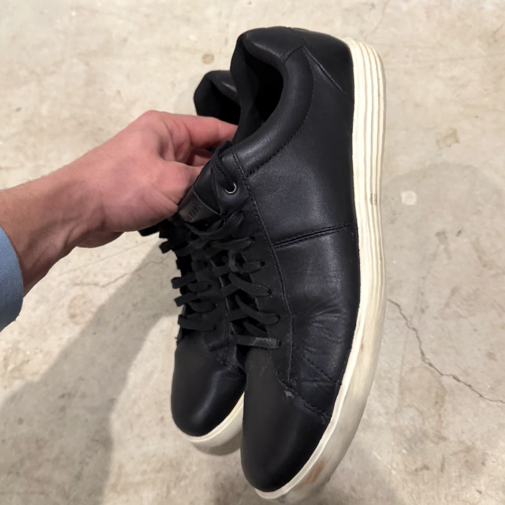 Cole Haan Cole Haan Reagan Shoes Mens 11.5 M Black Leather Low Top Lace Up Casual Sneakers Size US L / EU 52-54 / 3 - 6 Thumbnail