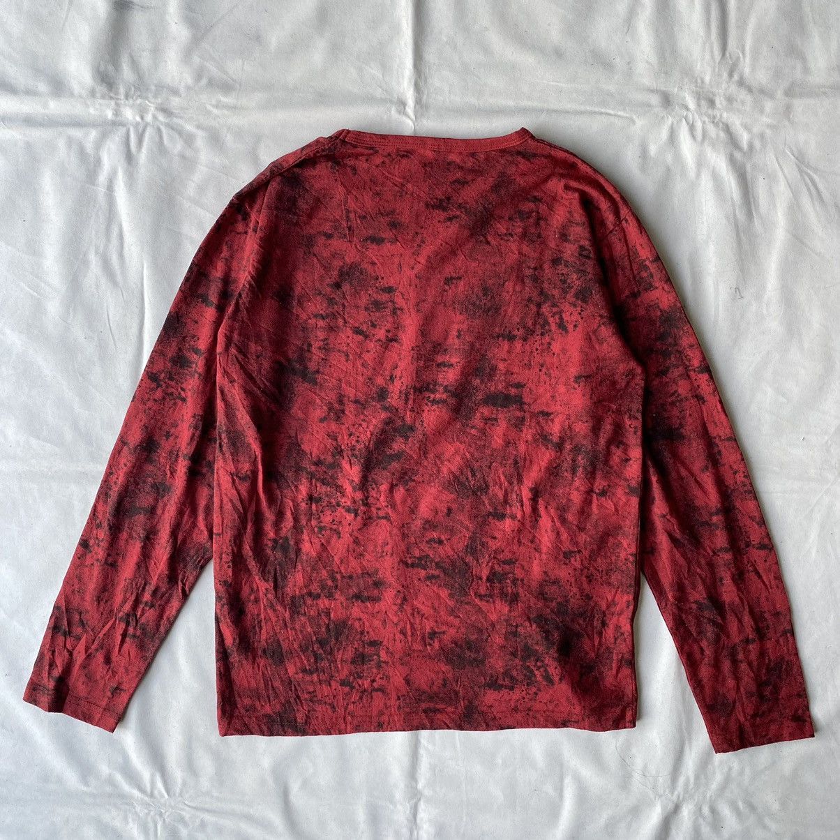 If Six Was Nine × Japanese Brand × Le Grande Bleu (L.G.B.) Bloody Tie Dye Assertion Diamond VNeck by Wild Life Tees Size US L / EU 52-54 / 3 - 11 Thumbnail