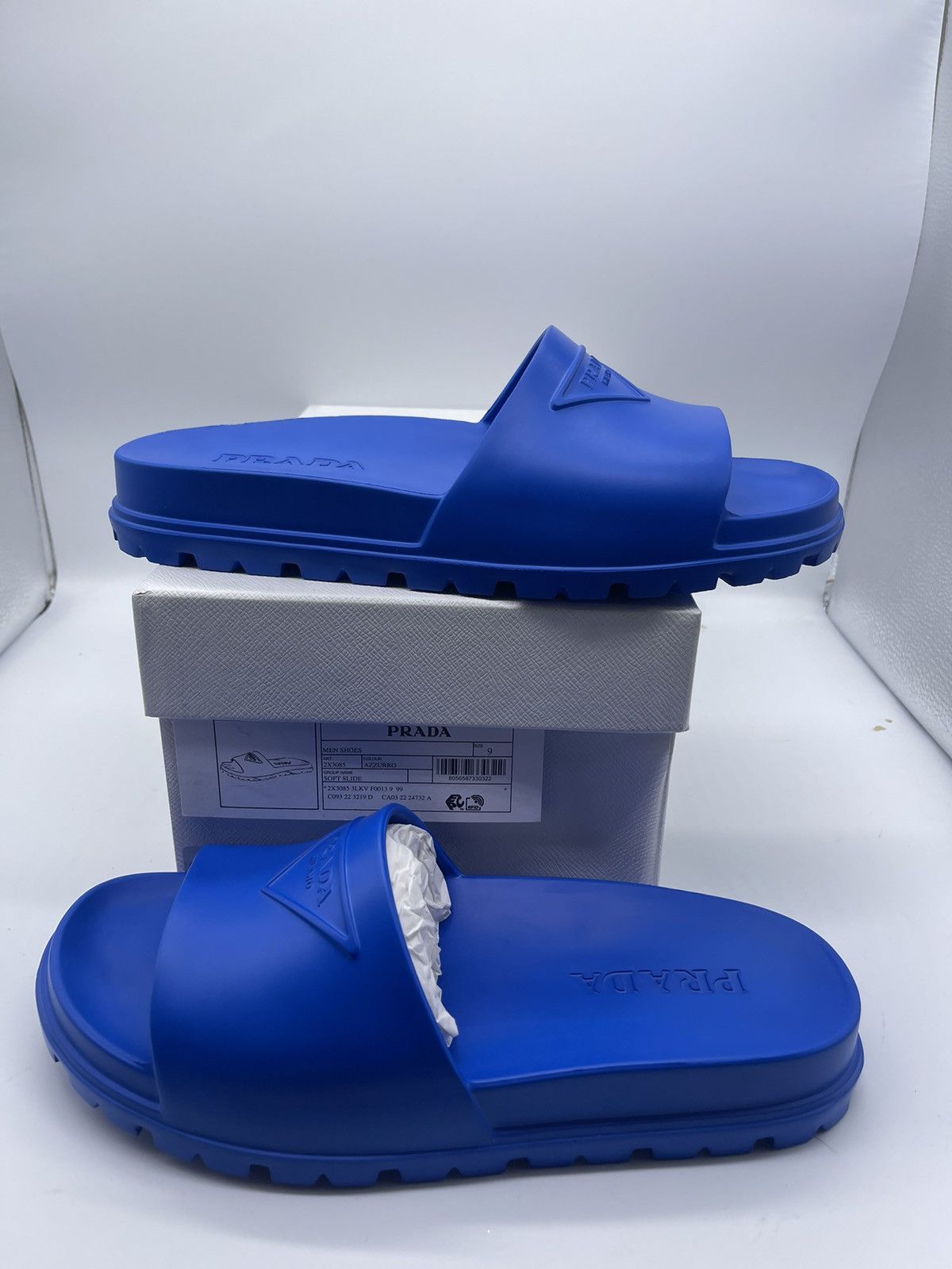 Prada Prada rubber sliders Size US 9 / EU 42 - 1 Thumbnail