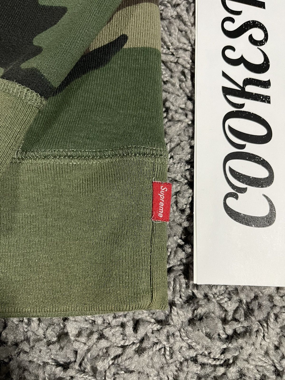 Supreme 2015FW Box Logo Crewneck Sweatshirt Woodland Green Camo Size US M / EU 48-50 / 2 - 8 Thumbnail