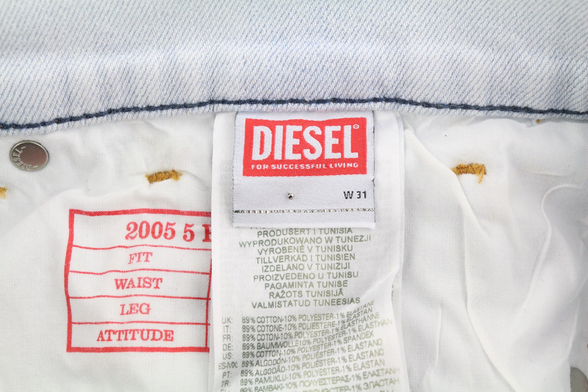 Diesel 2005 D-FINING 09C06 W31/L32 Tapered 40418 Size US 31 - 10 Thumbnail