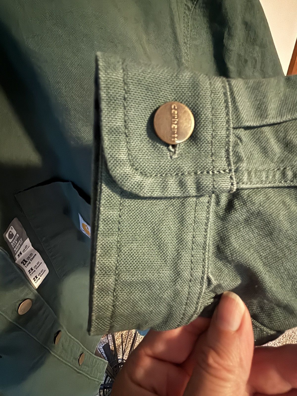 Carhartt Carhartt Rugged Flex Heavyweight Green Work Shirt Jacket Size XXL / US 16-18 / IT 52-54 - 5 Thumbnail