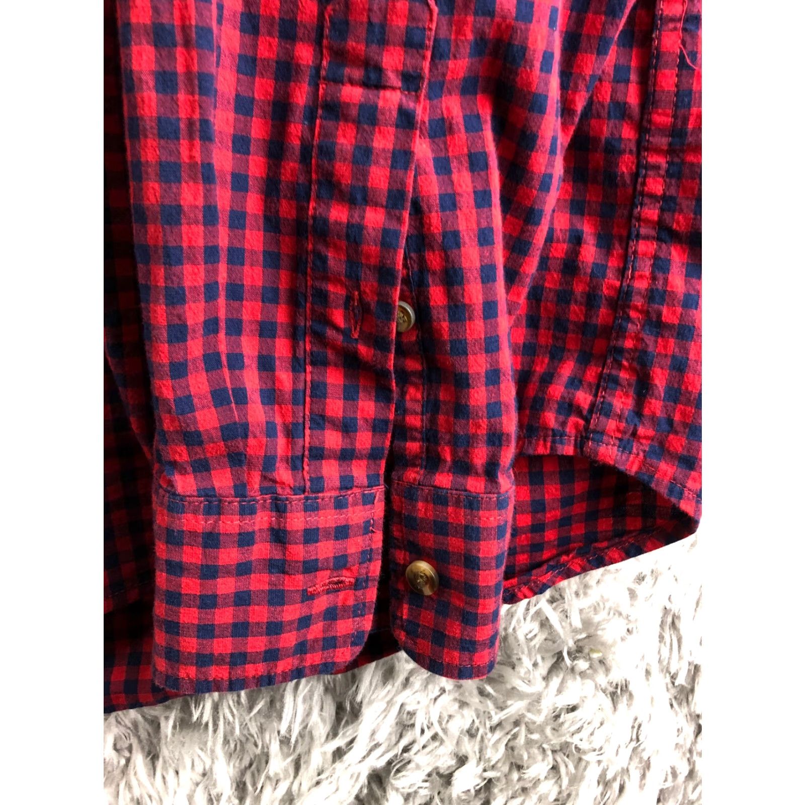Old Navy Old Navy Everyday Shirt Red Plaid Long Sleeve Button-Down Collar Shirt XLT Big & Tall Mens Shirt Size US XL / EU 56 / 4 - 3 Thumbnail