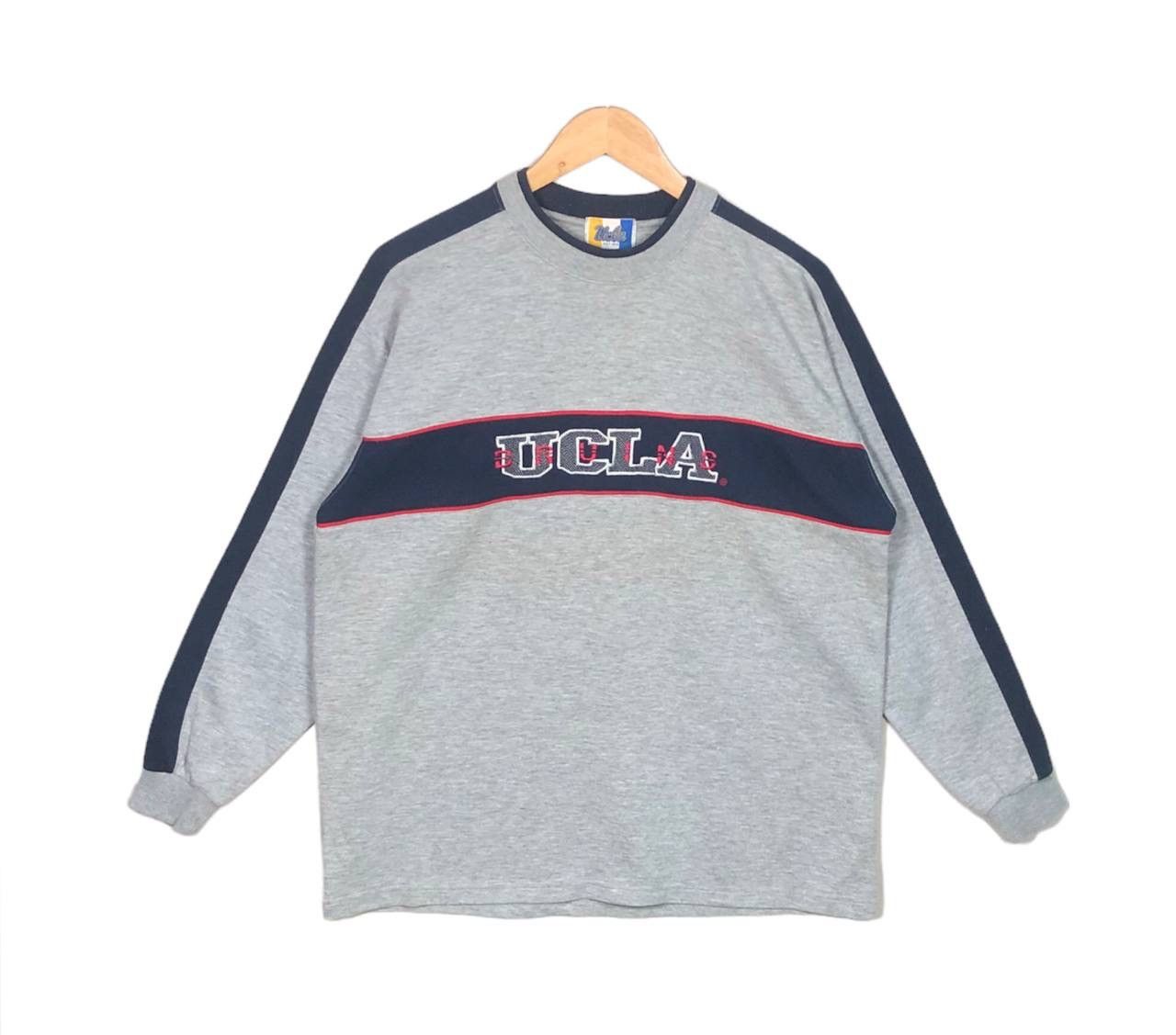 Vintage Vintage 90s UCLA Spell Out Collorblock Sweatshirt Jumper Size US L / EU 52-54 / 3 - 1 Thumbnail