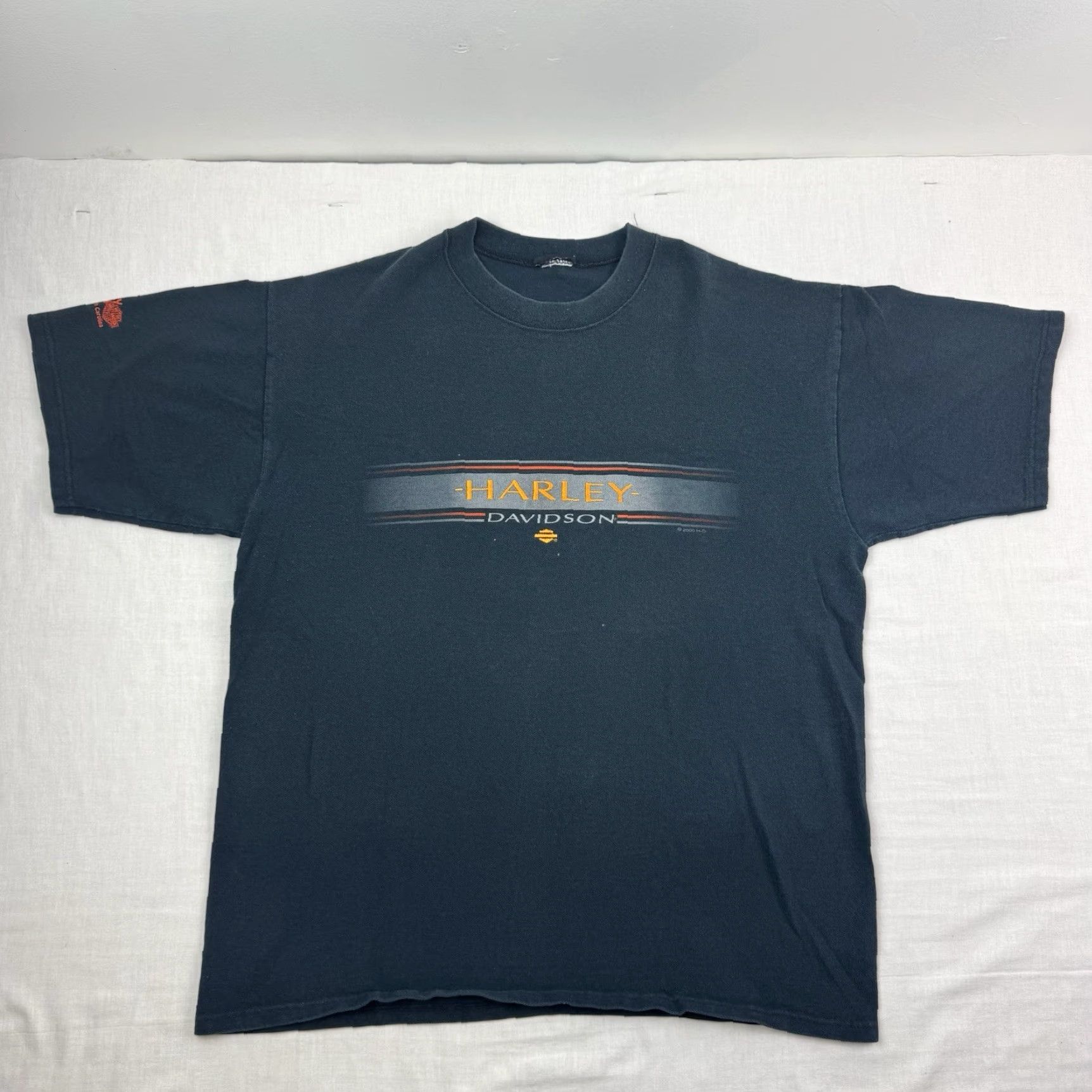 Harley Davidson VINTAGE Harley-Davidson T Shirt Adult Medium Biker Motorcycle Punk Hipster Y2K Mens M Black Size US M / EU 48-50 / 2 - 2 Thumbnail