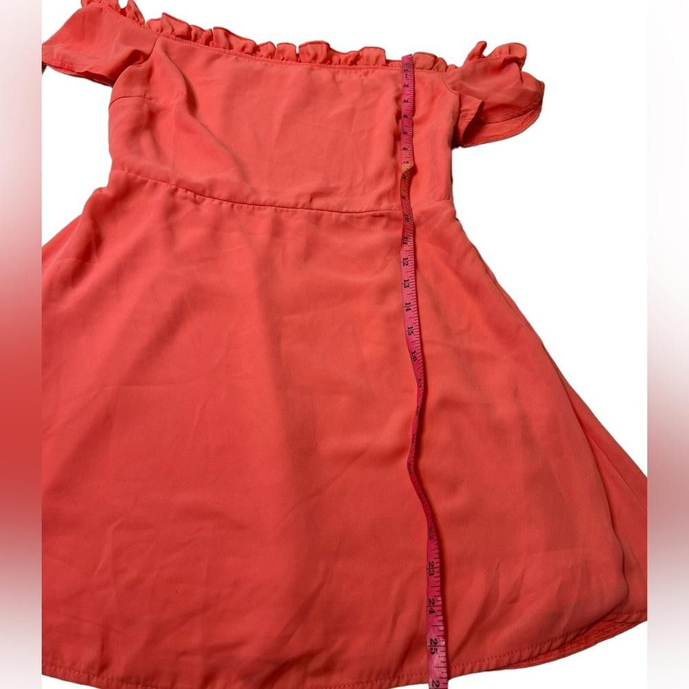 REVOLVE superdown Dulipa Ruffle Off Shoulder Salmon Mini Dress M Size M / US 6-8 / IT 42-44 - 4 Thumbnail