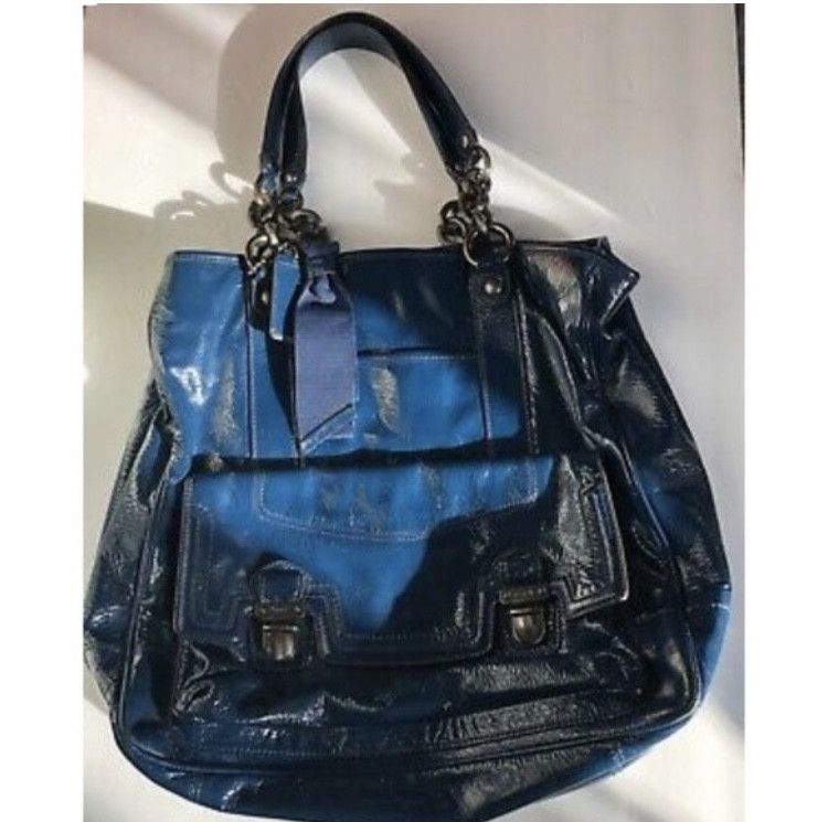 image of Vintage, Navy, Poppy Blue Coach Hobo Bag (G1169-18717), Women's