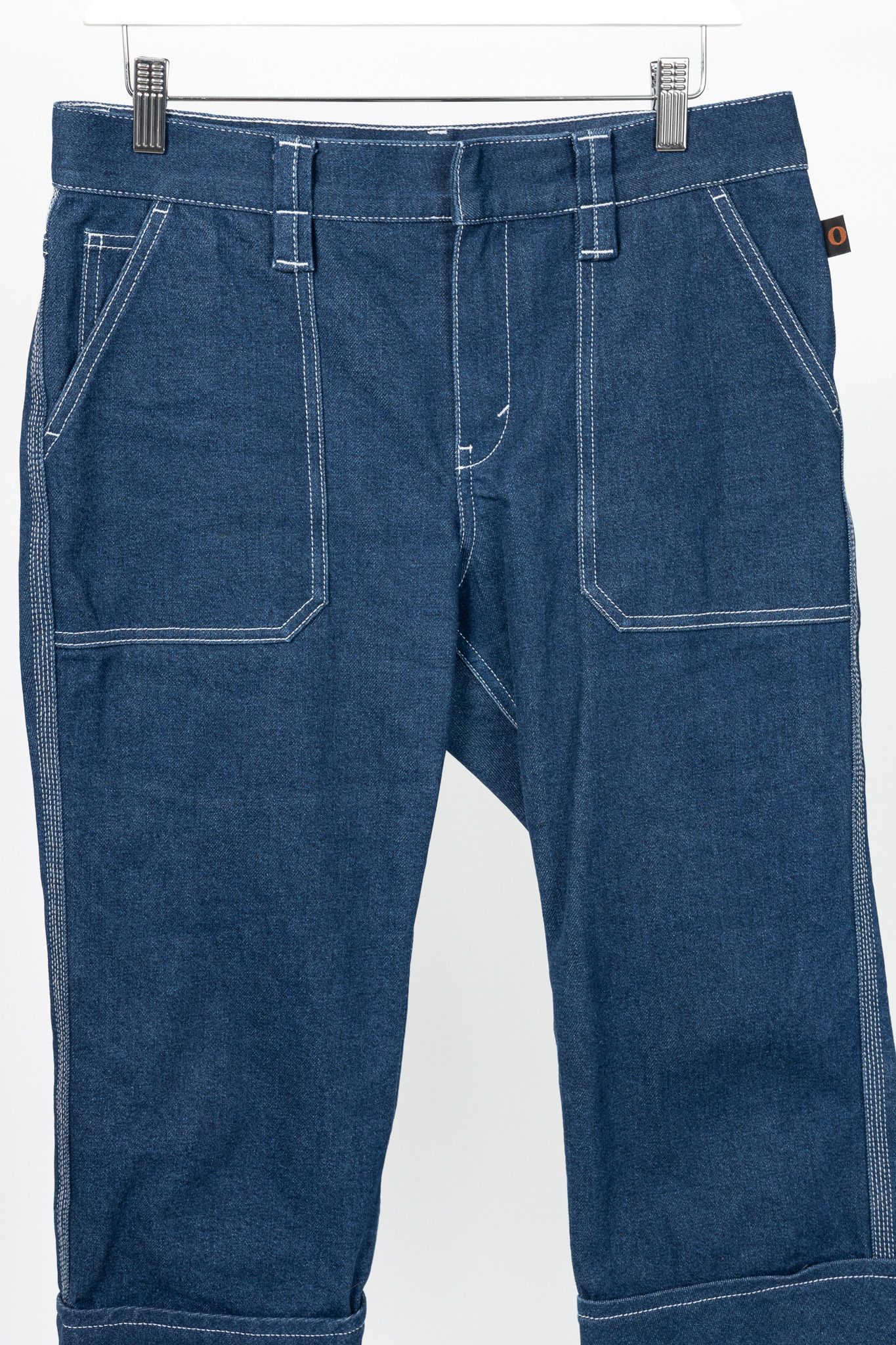 Chloe Chloe SS18 Runway Cotton Denim Cropped Circle-Stitch Jeans Size 28" / US 6 / IT 42 - 3 Thumbnail