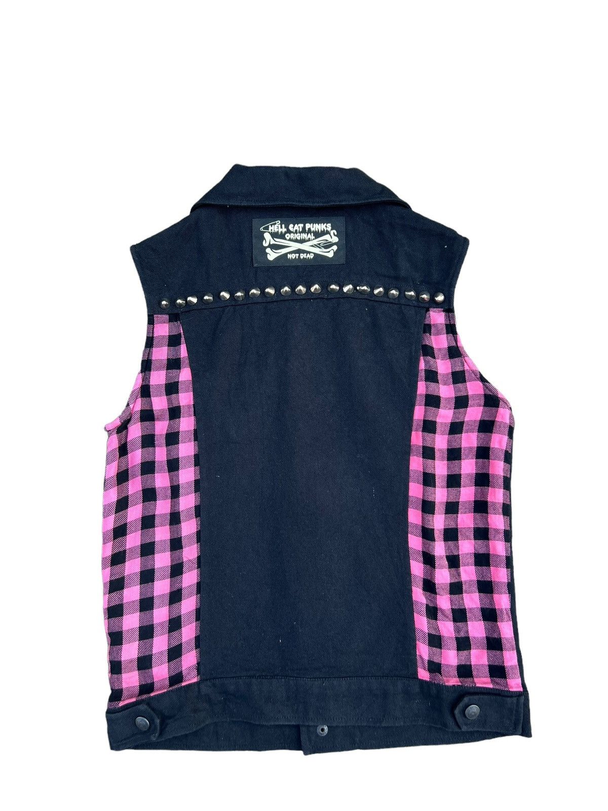 Vintage Vintage Japan Hell Cat Punks Not Dead Spike Vest Denim Size US XS / EU 42 / 0 - 2 Thumbnail