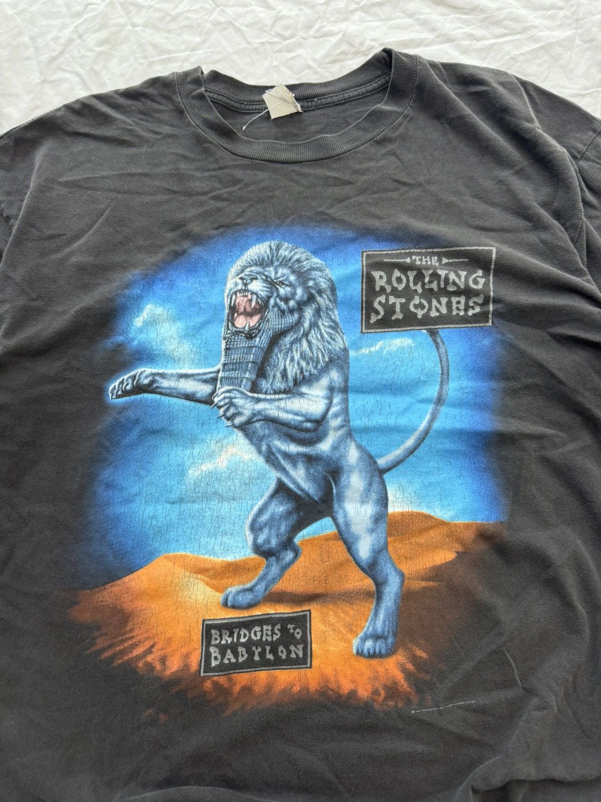 Band Tees Vintage 90s The Rolling Stones Bridges To Babylon Tour Tee Size US L / EU 52-54 / 3 - 4 Thumbnail
