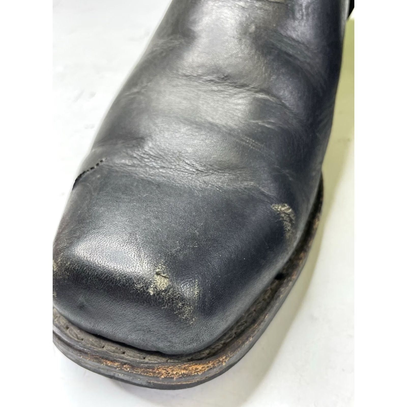 Frye Frye Men's Black Leather Motorcycle Boots Square Toe Size 13 M Gaucho Size US 13 / EU 46 - 6 Thumbnail