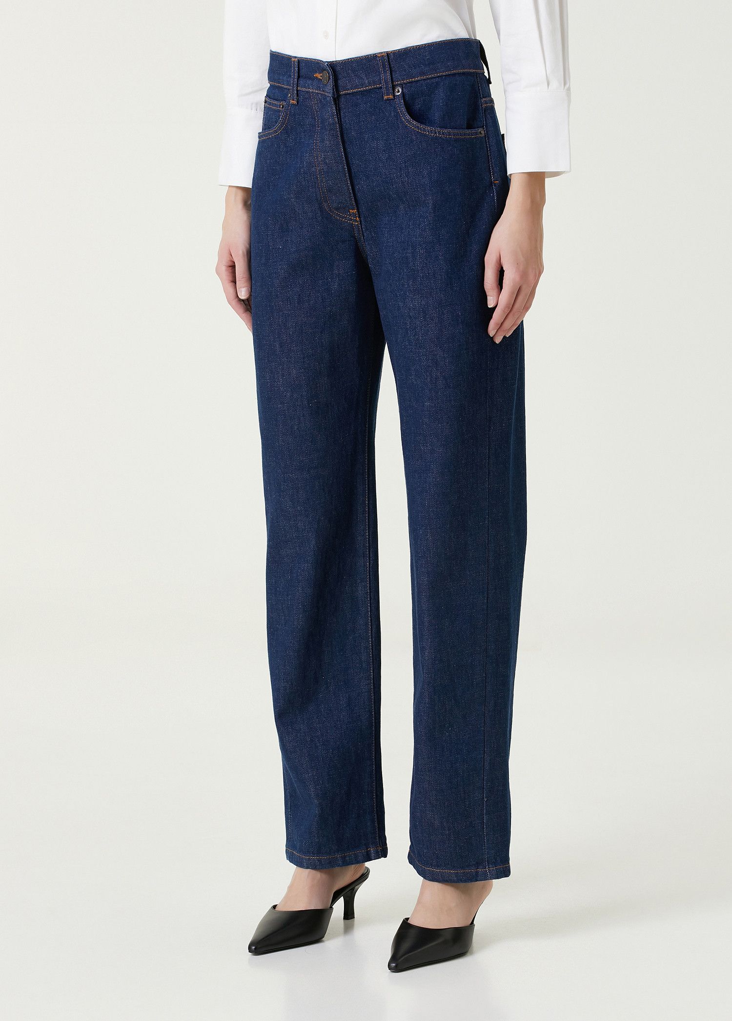 The Row THE ROW Borjis blue high waist straight leg jeans 4 Size 27" / US 4 / IT 40 - 3 Thumbnail