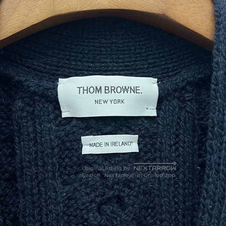 Thom Browne Thom Browne Coarse holly knitted striped front opening coa Size XS / US 0-2 / IT 36-38 - 4 Thumbnail