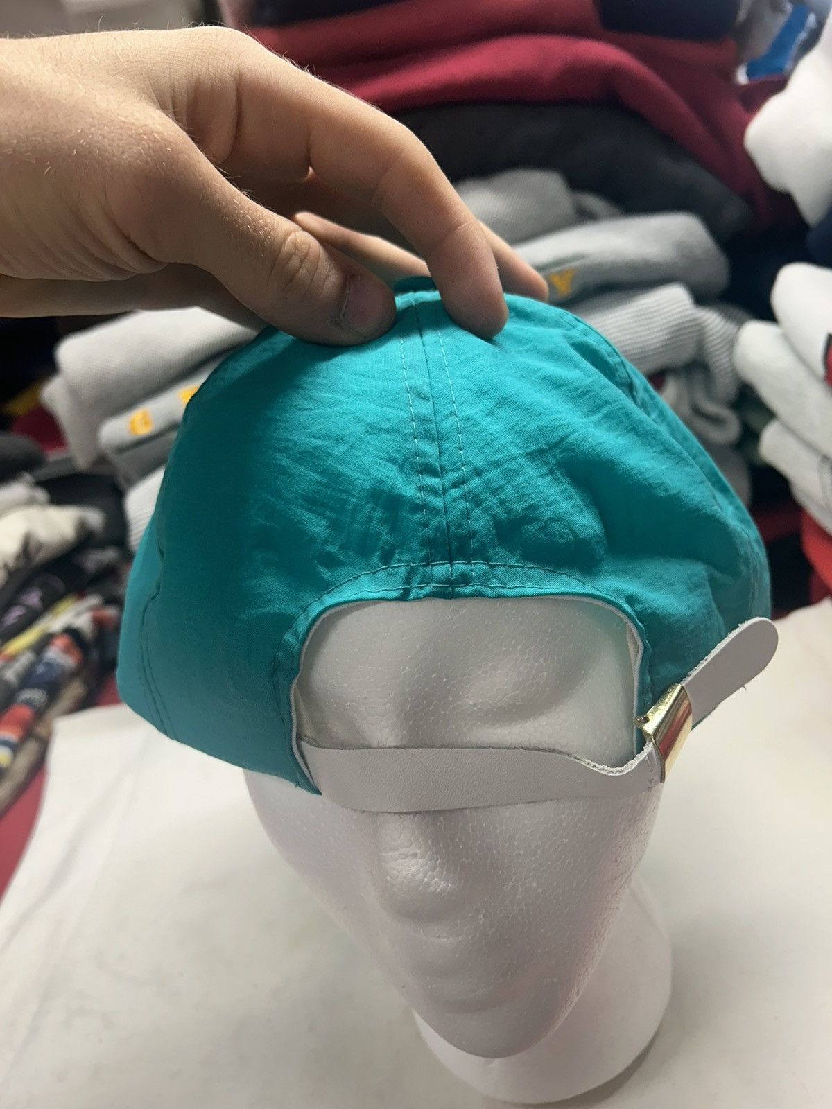 Vintage Crazy Vintage 90s Teal Skater Grunge Trucker Snapback Hat Size ONE SIZE - 2 Thumbnail