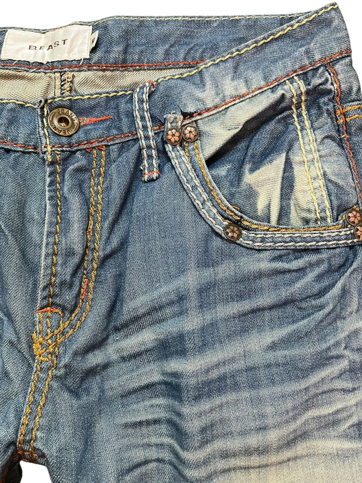 Beauty Beast Vintage Beast Whiskers Wrinkles Denim Size US 31 - 7 Thumbnail