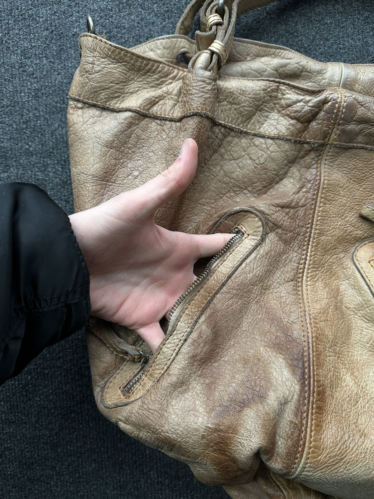 Other 🚨Y2K AVANT-GARDE 🚨mesh brown Japan style hand bag Y2K 90s Size ONE SIZE - 5 Thumbnail