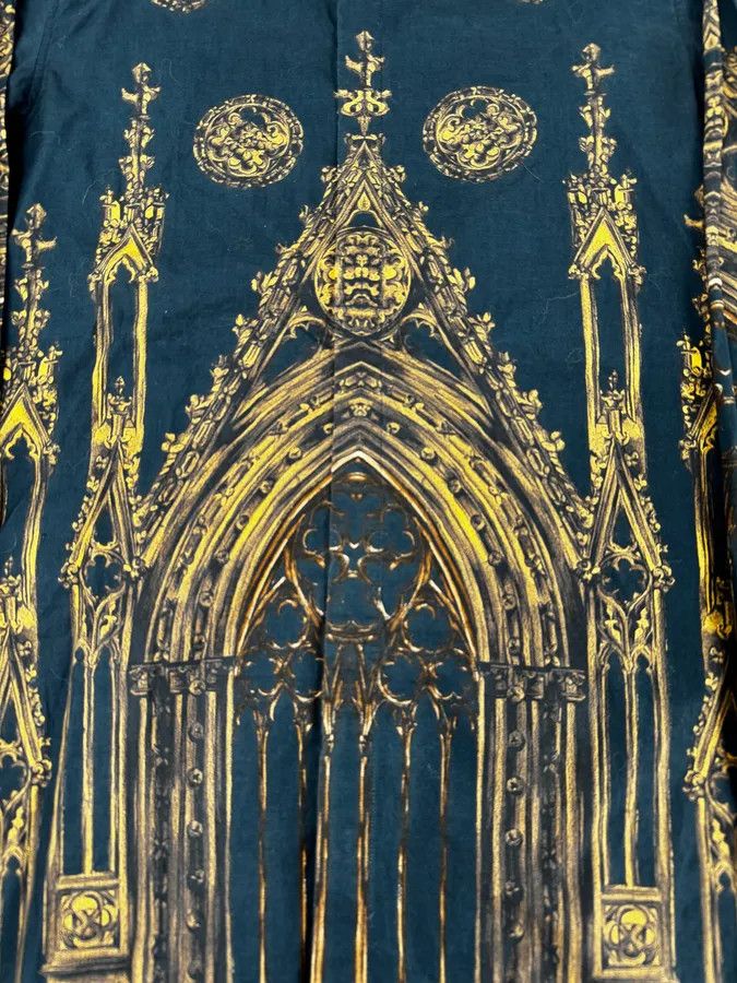 Dolce & Gabbana 2010s Dolce & Gabbana Catholic Cathedral Navy Shirt Size US M / EU 48-50 / 2 - 8 Thumbnail