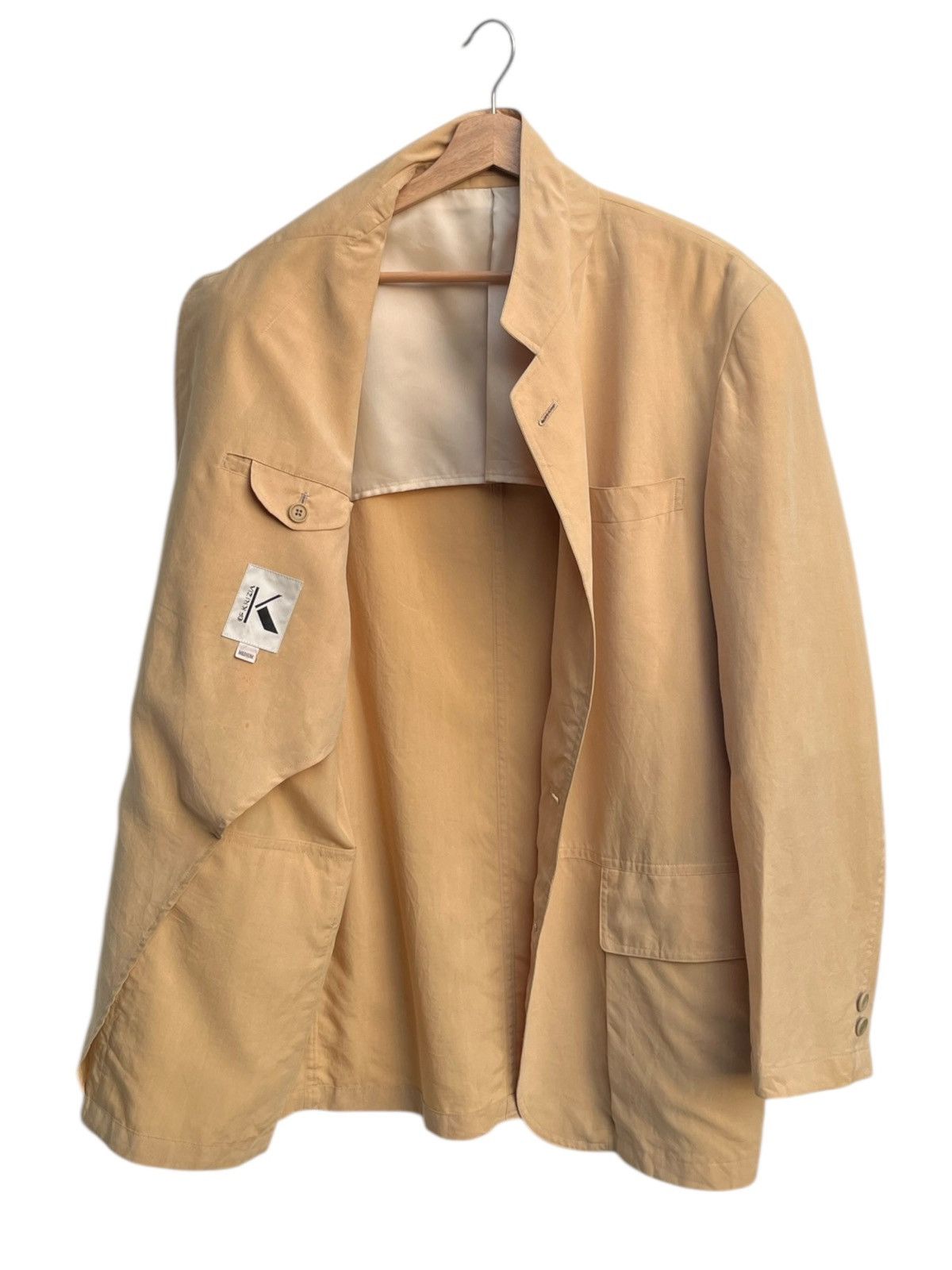Krizia Uomo Vintage Krizia Tencel Tailored Jacket Size US M / EU 48-50 / 2 - 3 Thumbnail