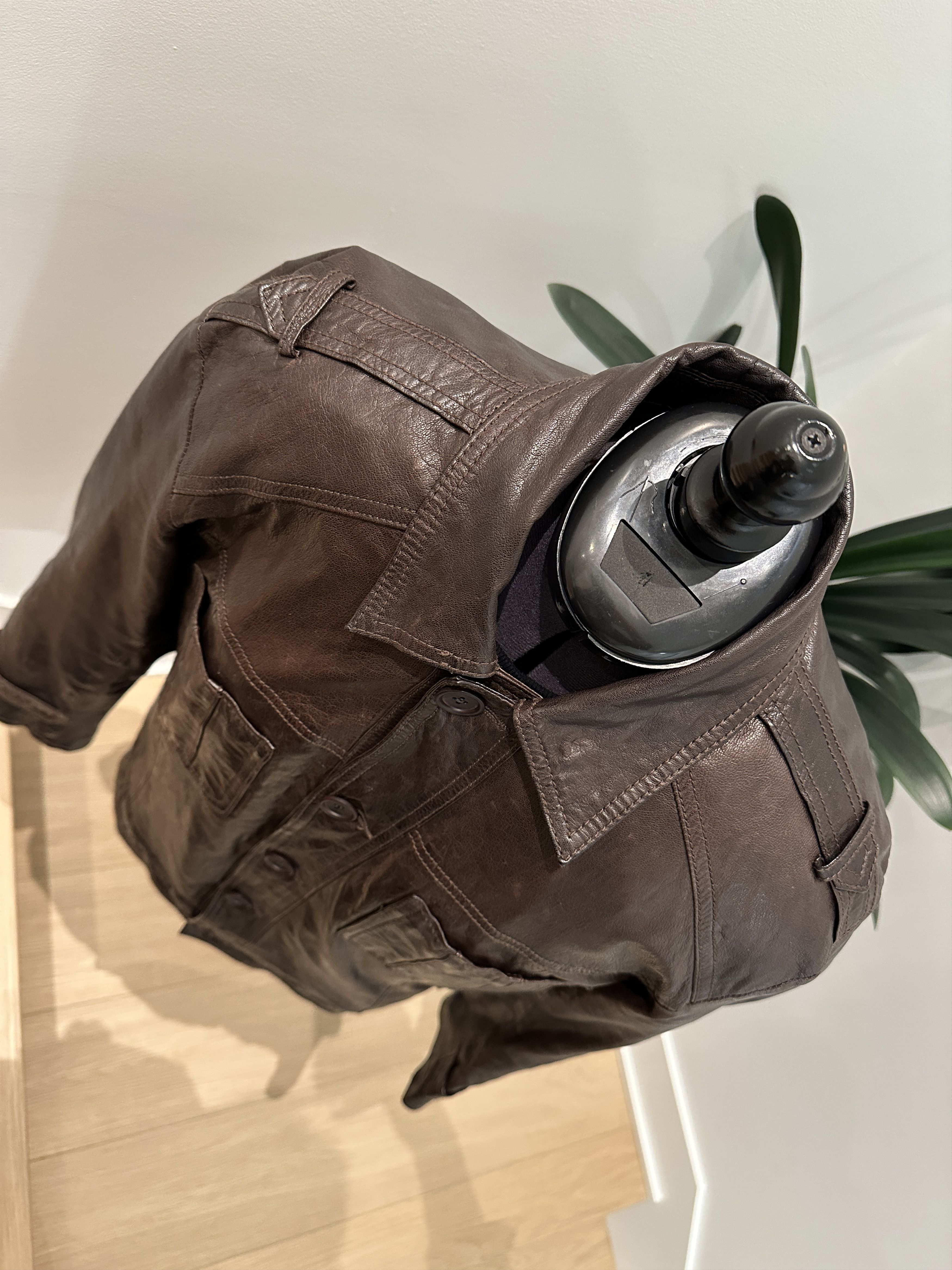 John Varvatos Brown leather jacket size small John varvatos star Size US XXS / EU 40 - 6 Thumbnail