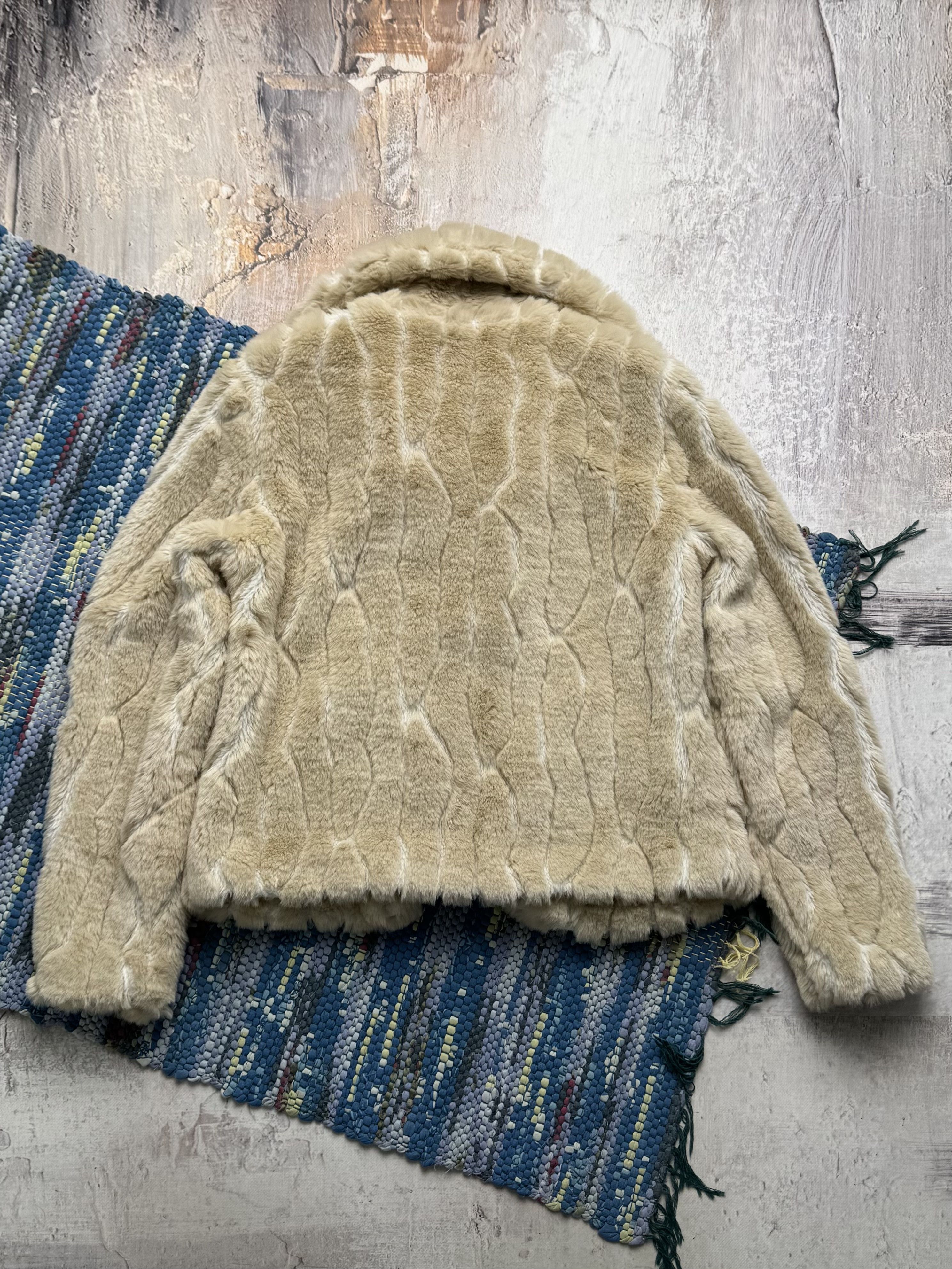 Vintage Vintage Beige Faux Fur Jacket Soft Plush Coat Winter Short Size M / US 6-8 / IT 42-44 - 8 Thumbnail