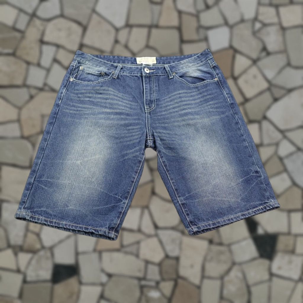 Ecko Unltd. Ecko Unltd Shorts Mens 38 Blue Denim Jean Jorts Faded Baggy Relaxed Fit Y2K Size US 38 / EU 54 - 1 Thumbnail