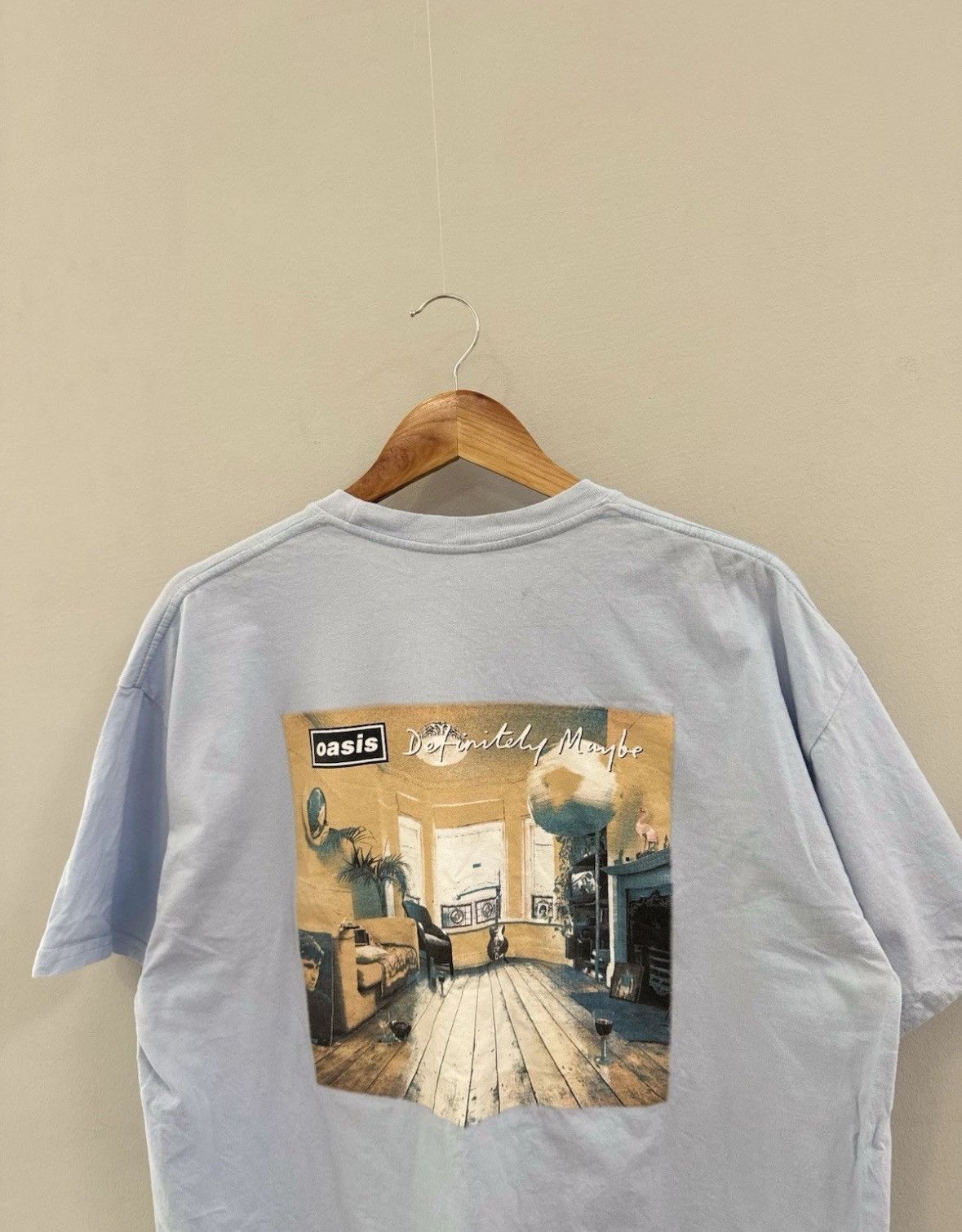 Band Tees Vintage 90s Oasis Britpop Blue Tee Size US XL / EU 56 / 4 - 6 Thumbnail
