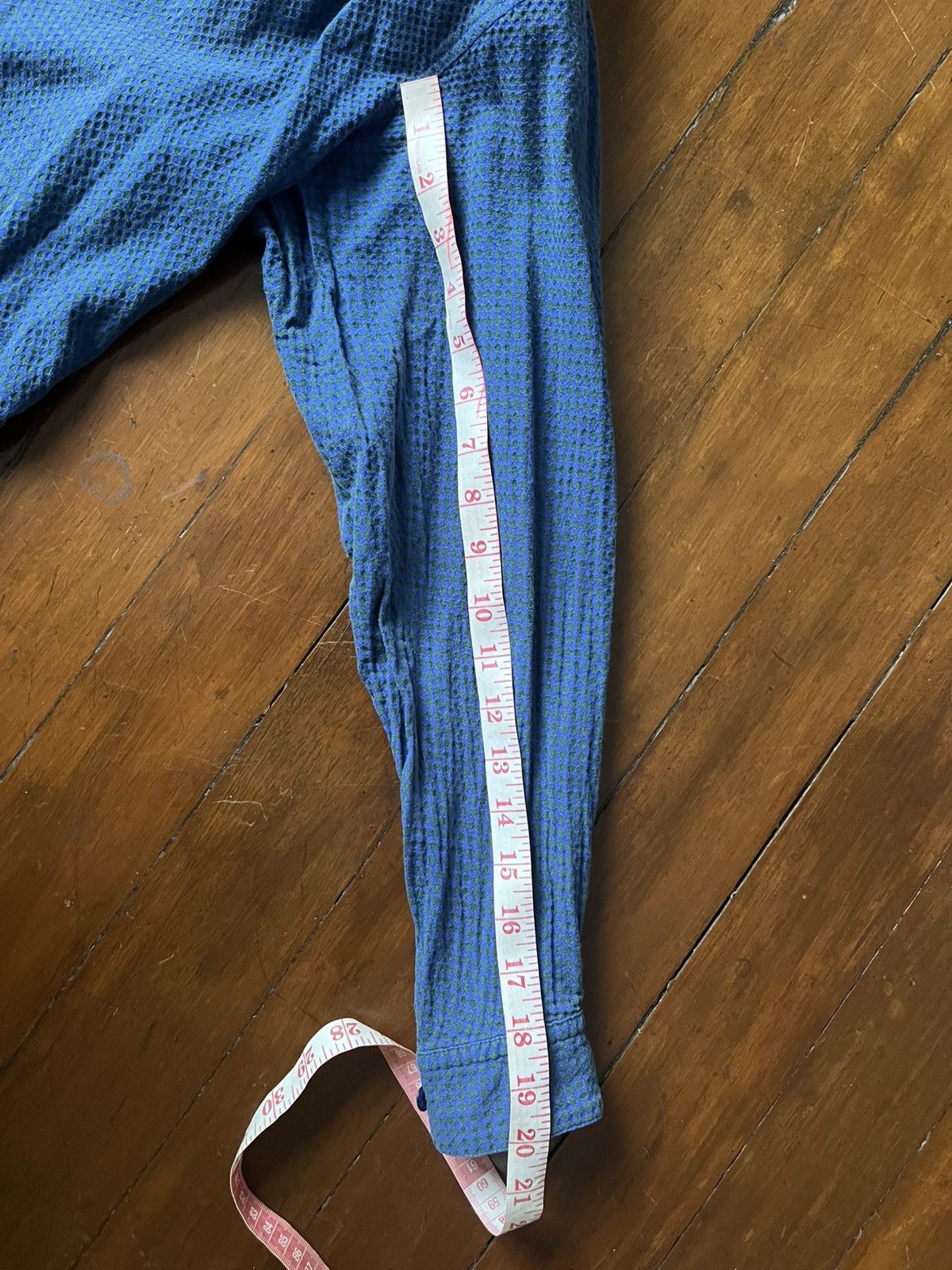 Issey Miyake Issey Miyake Seersucker Pattern Neck Shirt Size US S / EU 44-46 / 1 - 12 Thumbnail