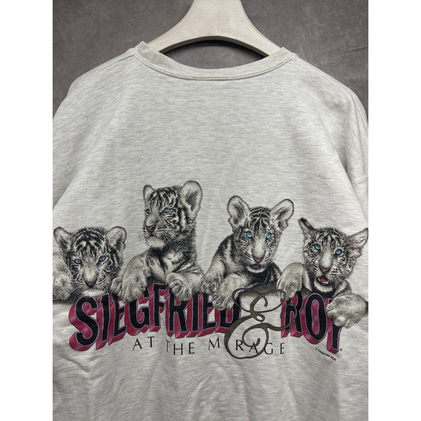 Other Vintage Siegfried & Roy White Tiger Cubs Men XL Gray CREWNEC Size US XL / EU 56 / 4 - 2 Thumbnail