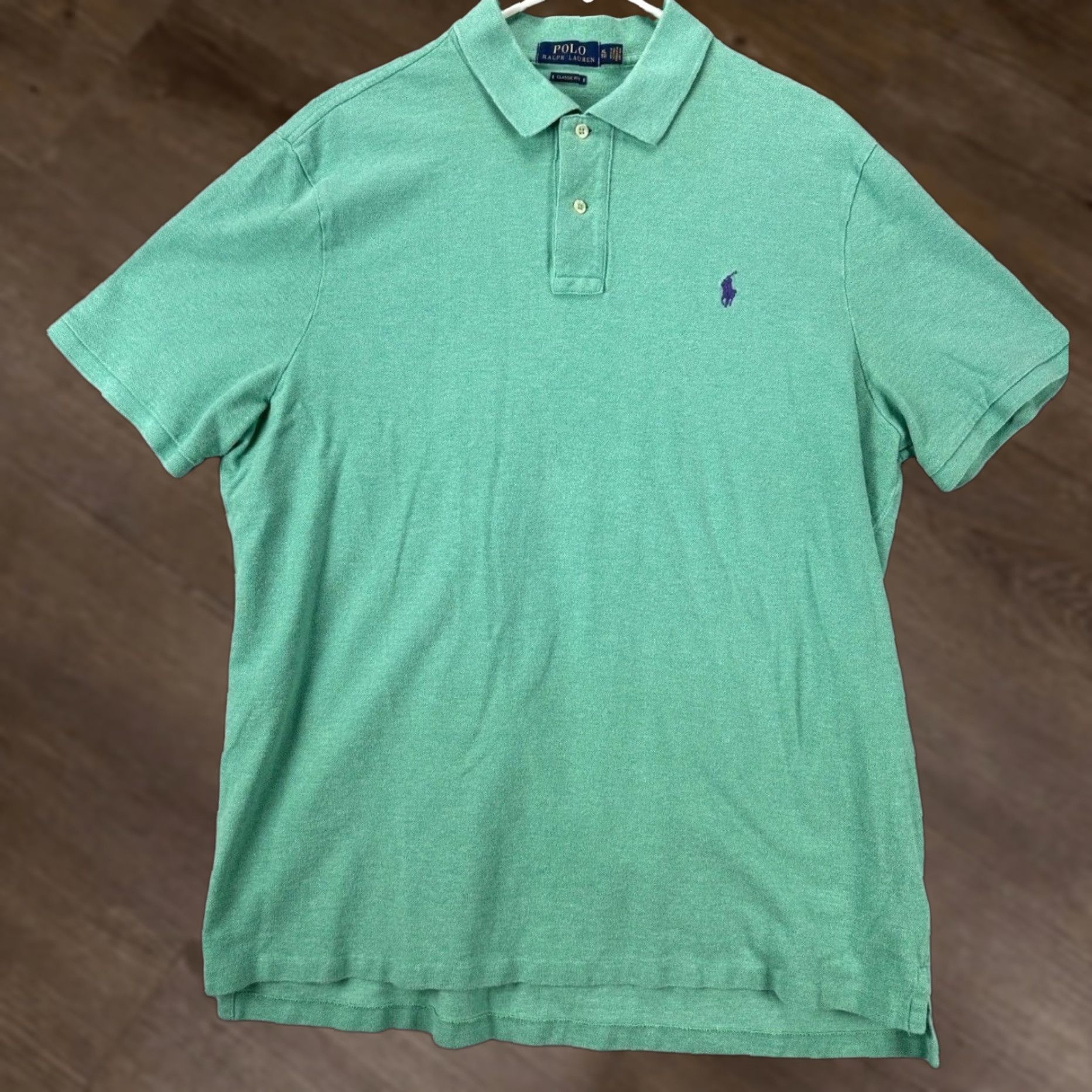Polo Ralph Lauren Polo Ralph Lauren Shirt Adult XL Green Classic Fit Polo Pony Rugby Mens Size US XL / EU 56 / 4 - 1 Thumbnail