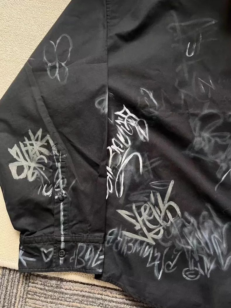 Balenciaga Balenciaga Monogrammed graffiti-print single-breasted long Size US S / EU 44-46 / 1 - 2 Thumbnail