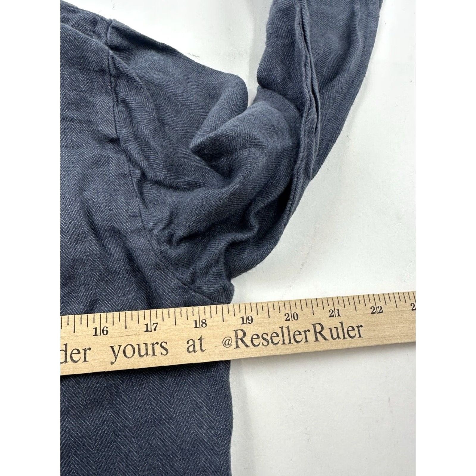 Vintage VINTAGE Cut Loose Jacket Womens XS Blue Linen Mid-Length Long Sleeve Casual USA Size XS / US 0-2 / IT 36-38 - 7 Thumbnail