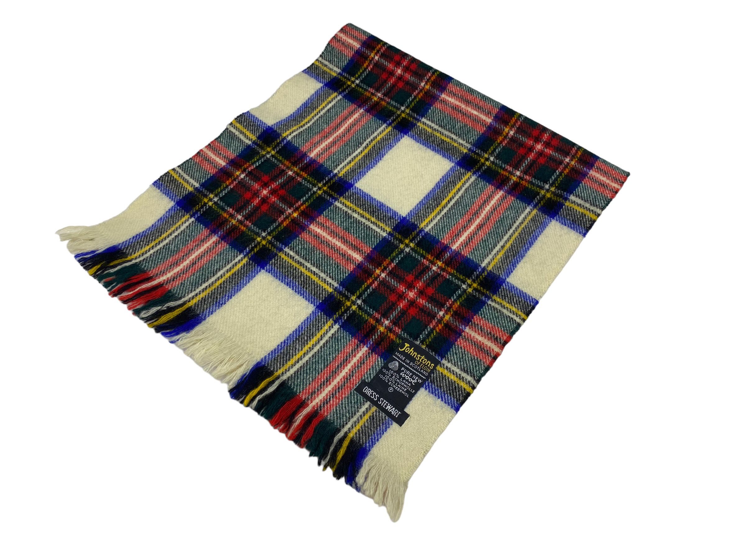Johnstons Of Elgin × Vintage Vintage Johnstons of Elgin PureNewWool Checkered Plaid Scarf Size ONE SIZE - 4 Thumbnail