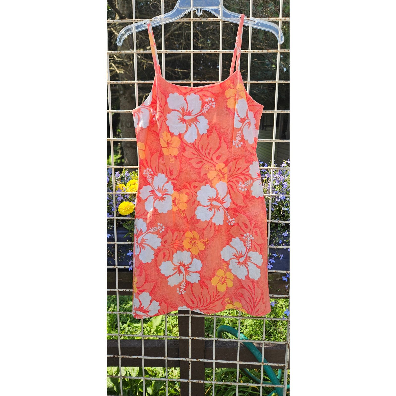 Other Floral Orange & White Sundress. Habiscus print. Girls Size 5 Size S / US 4 / IT 40 - 6 Thumbnail