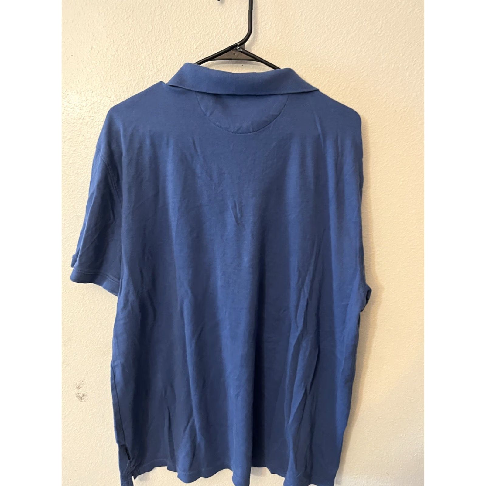 Calvin Klein Calvin Klein Liquid Touch Polo Mens 2XL Blue Cotton Knit Classic Size US XXL / EU 58 / 5 - 2 Thumbnail