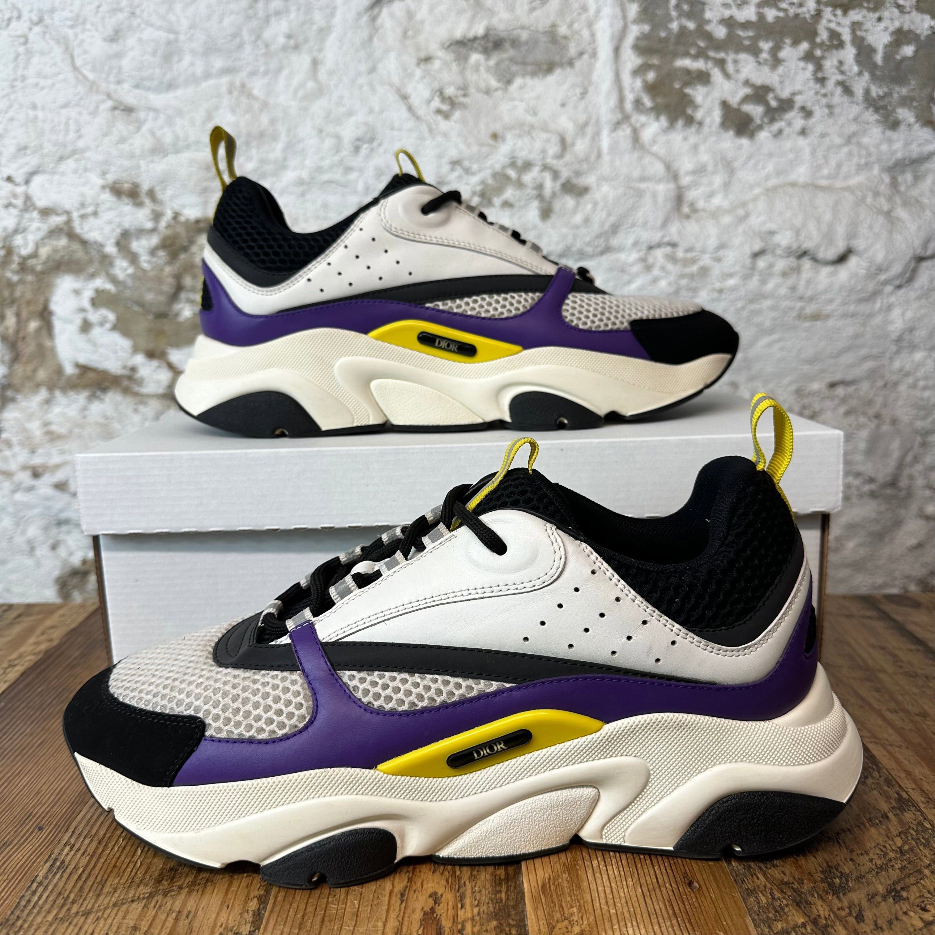 Dior B22 White Black Purple Sz 10 (43)