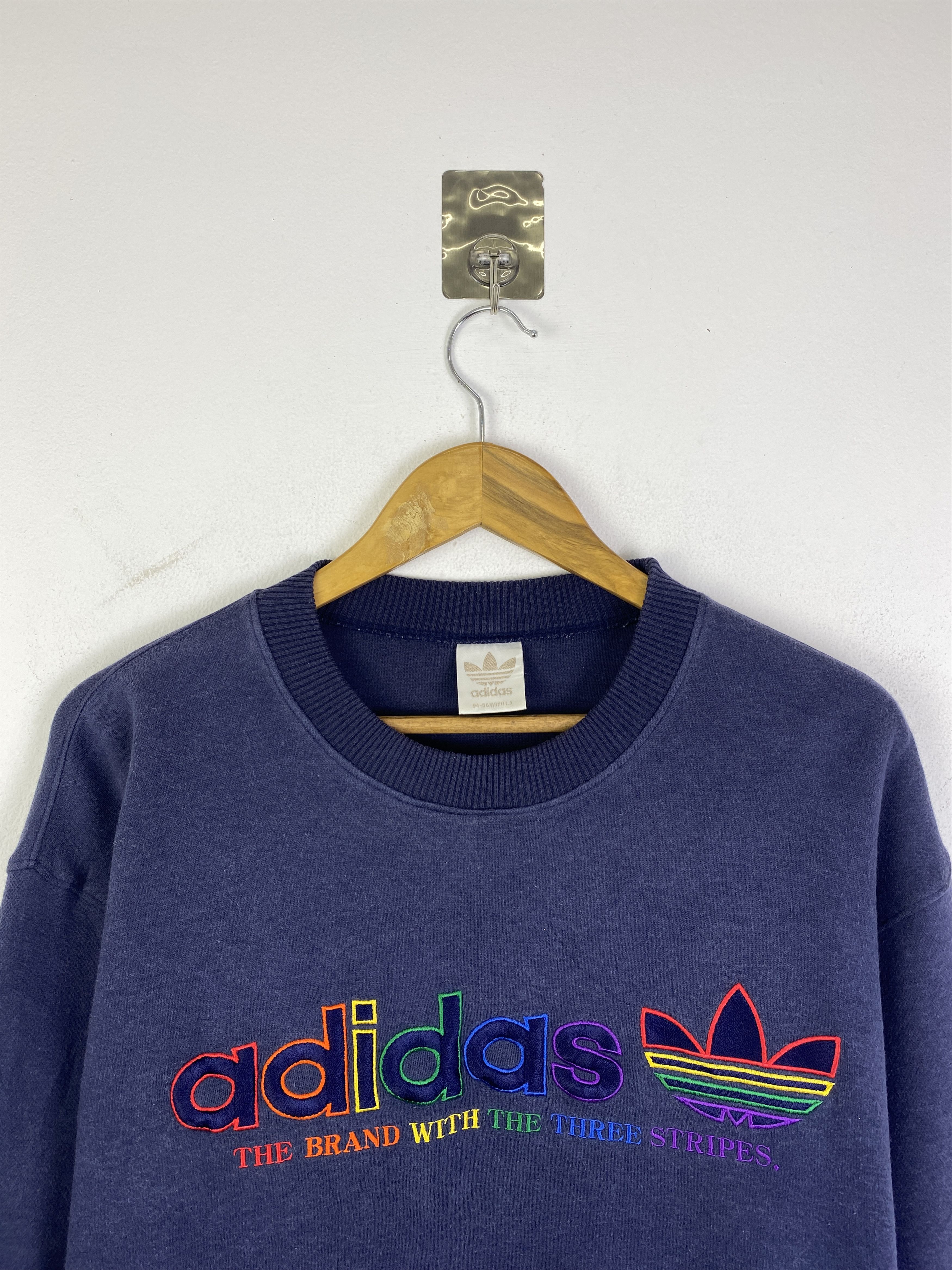 Adidas Vintage 90s Adidas Rainbow Spell Out Sweatshirt SH0266 Size US L / EU 52-54 / 3 - 2 Thumbnail