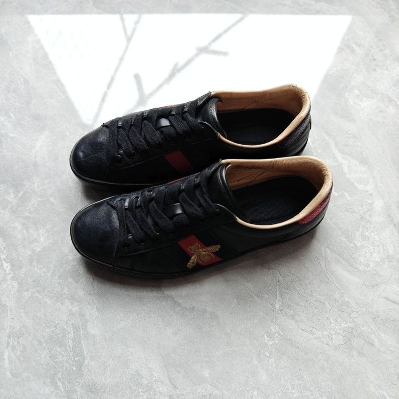 Gucci Ace Bee Black Fashion Sneakers for Men 0079