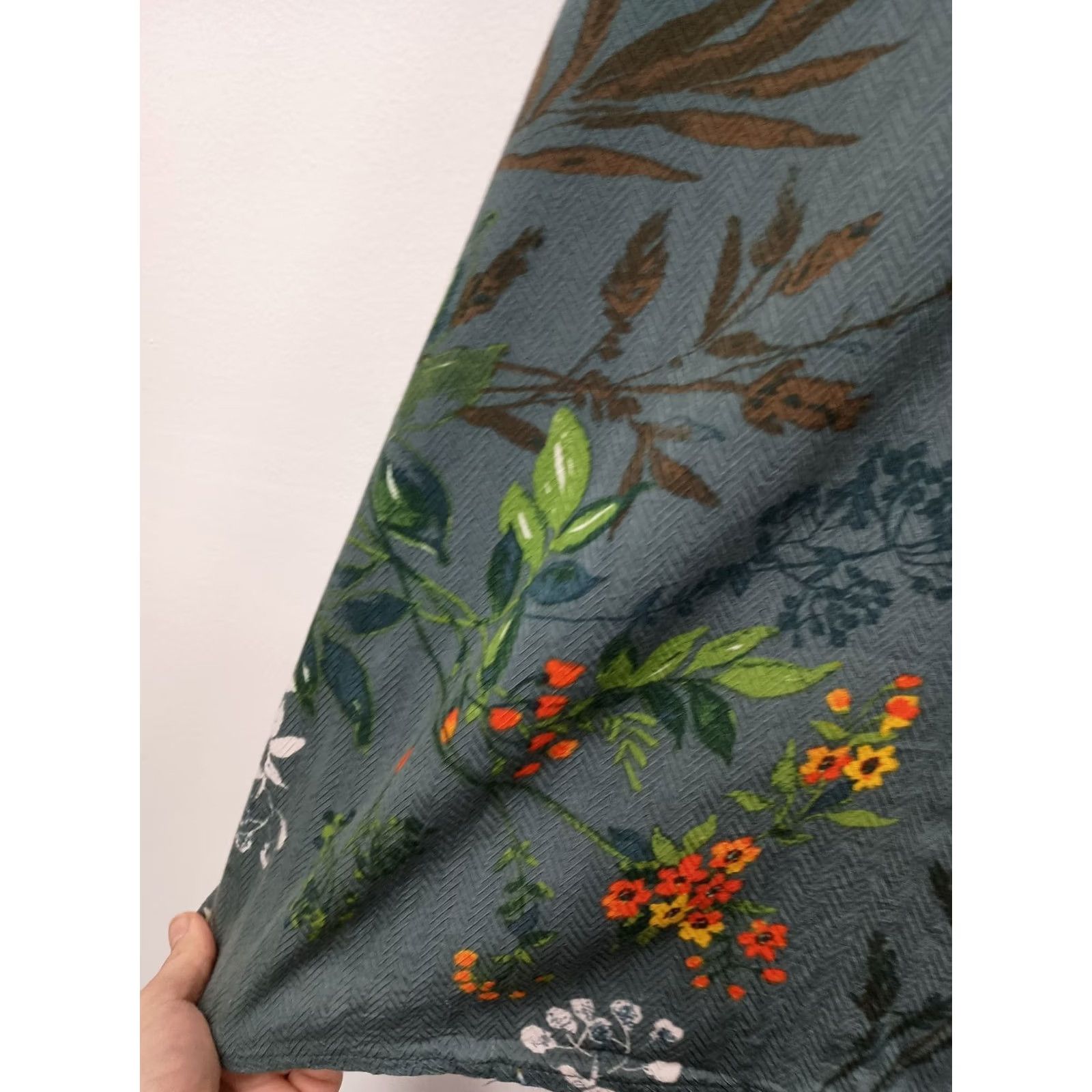 Altea Allison Joy Blouse Womens Large Teal Floral BOHO Peasant Long Sleeve Casual Top Size L / US 10 / IT 46 - 6 Thumbnail