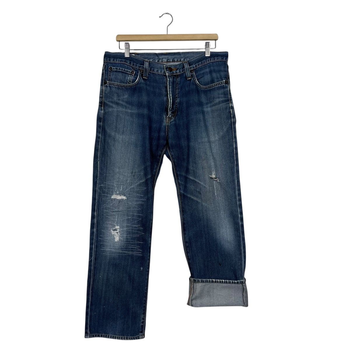 Edwin Vintage Edwin Sashiko Rare Design Workwear Denim Jeans Size US 34 / EU 50 - 7 Thumbnail