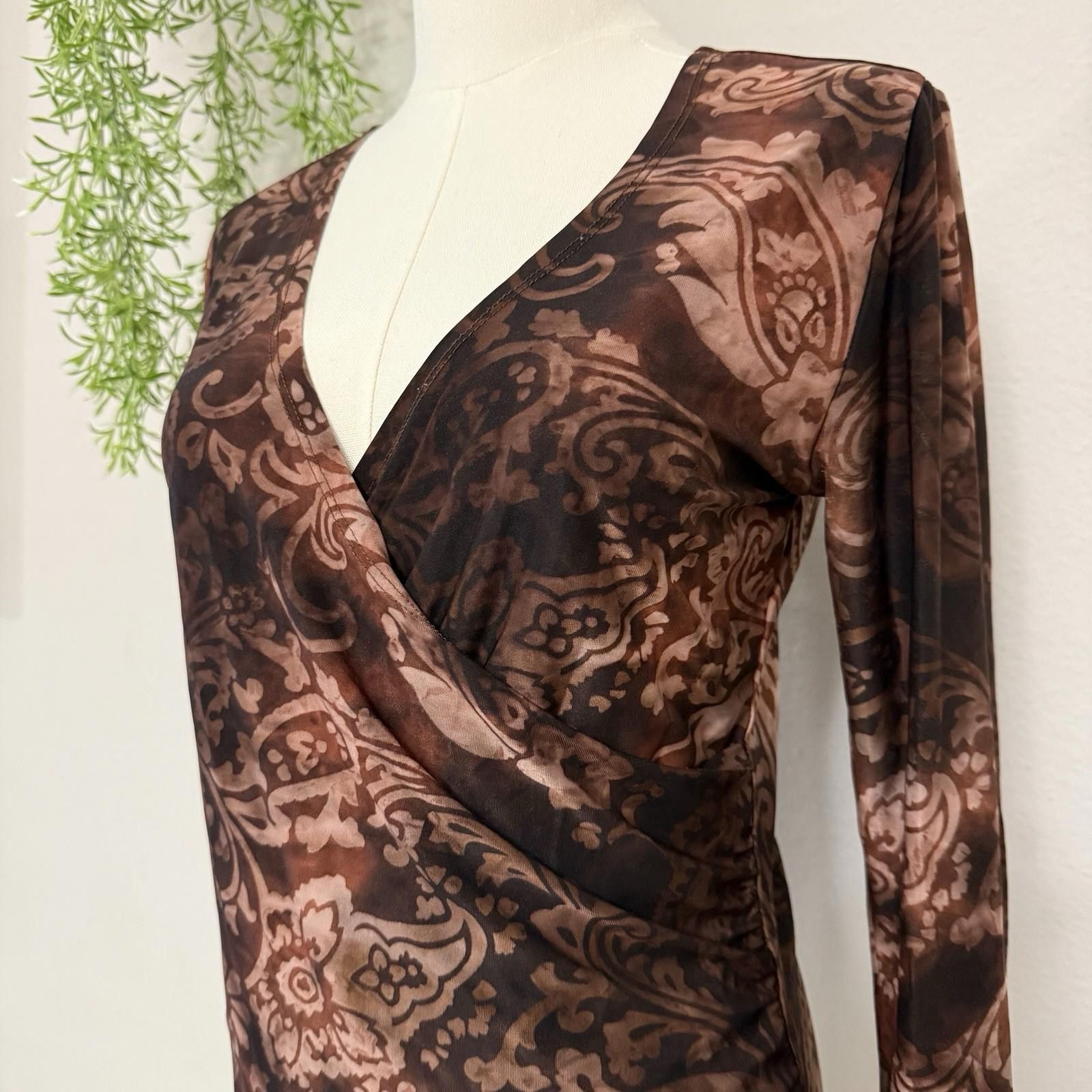 Designer Boho Indie Y2K Flared Sleeve Top Medium Size M / US 6-8 / IT 42-44 - 3 Thumbnail