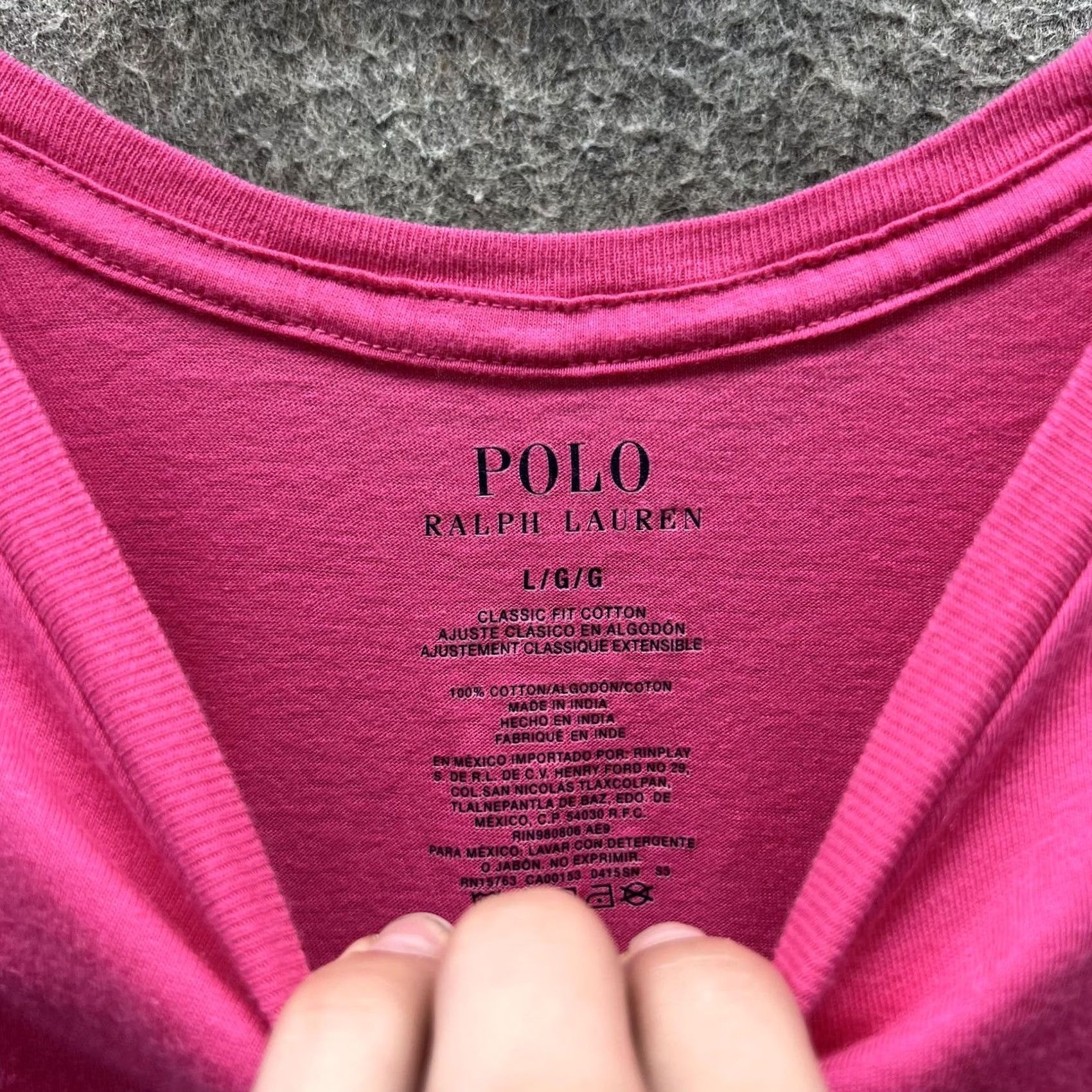 Polo Ralph Lauren Polo Ralph Lauren Shirt Mens Large Pink Classic Fit Cotton Crewneck Tee Size US L / EU 52-54 / 3 - 7 Thumbnail