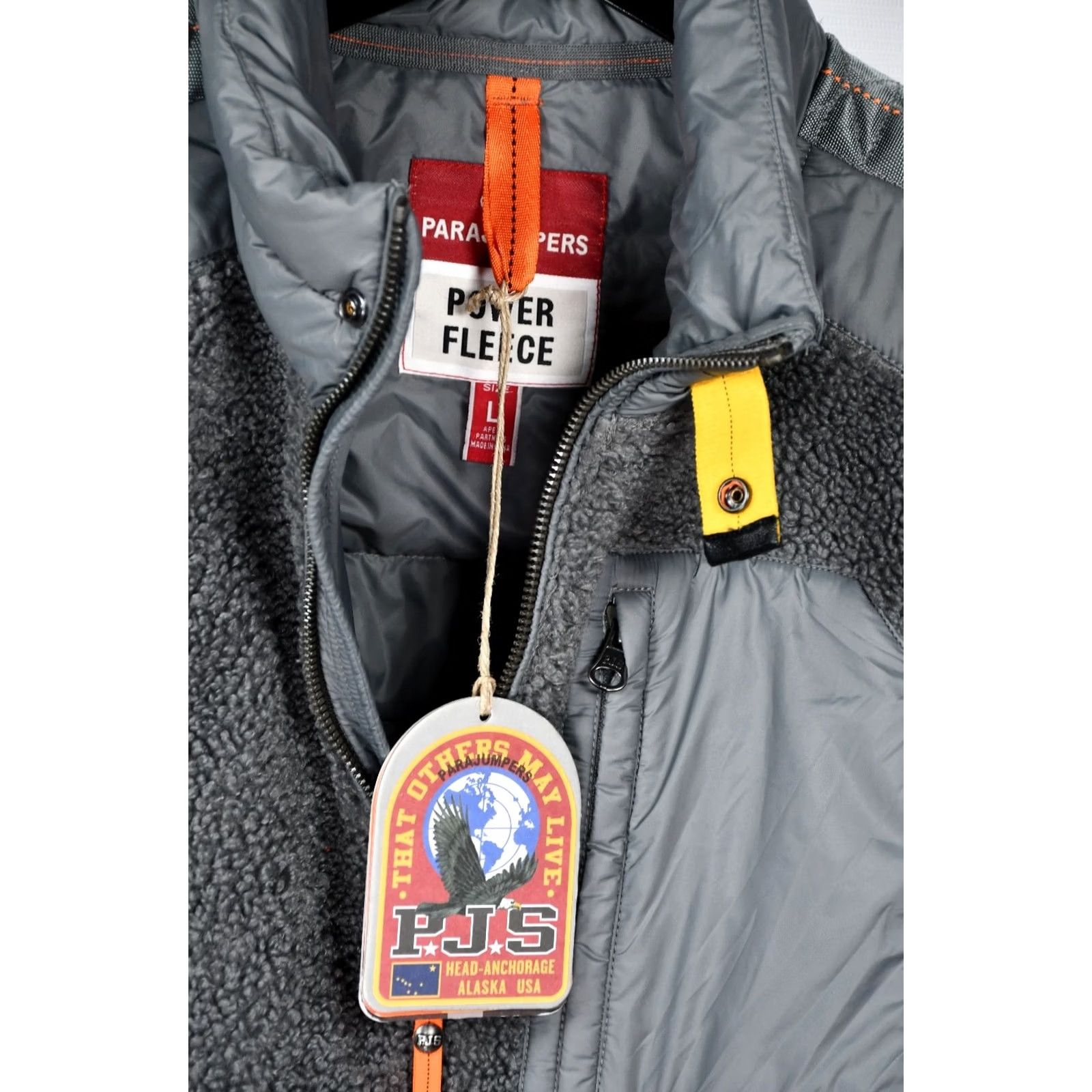 Parajumpers PARAJUMPERS VEST SELKUP POWER FLEECE VEST L MEN Gray 90% DOWN 10% FEATHER ZIP Front Logo 2021 Size US L / EU 52-54 / 3 - 4 Thumbnail