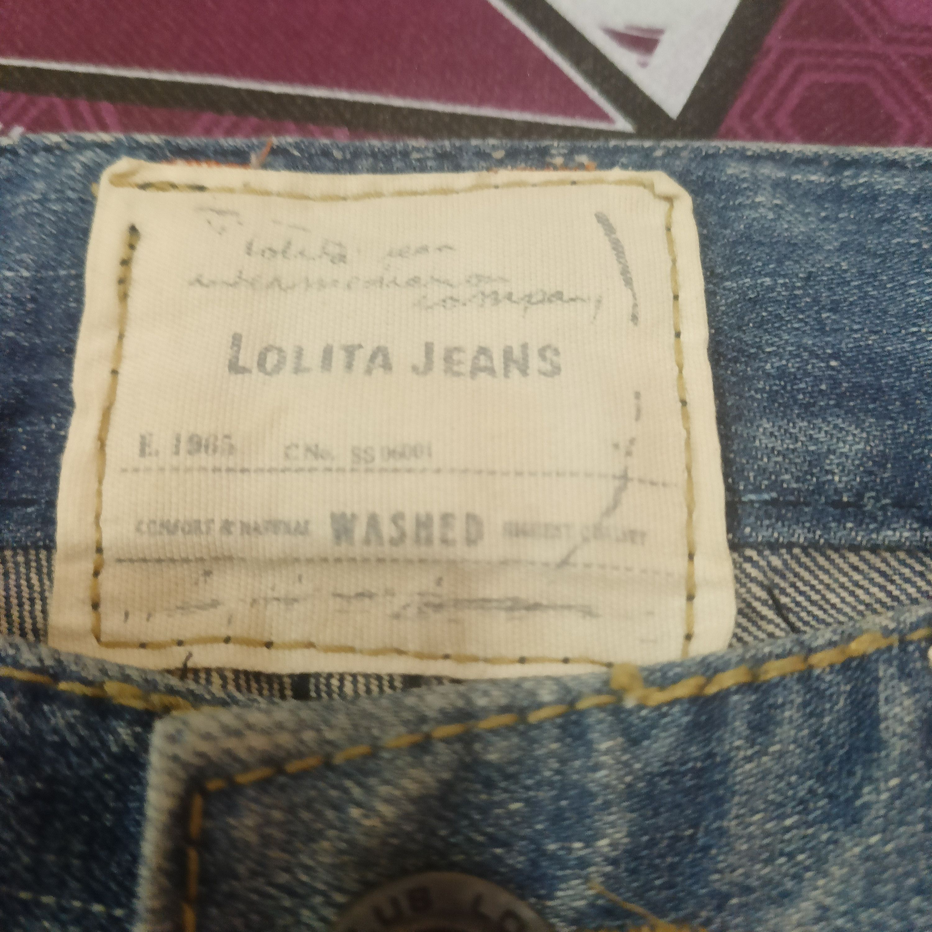 If Six Was Nine Sick Lolita Jeans Skull Distressed Jeans Size US 33 - 8 Thumbnail