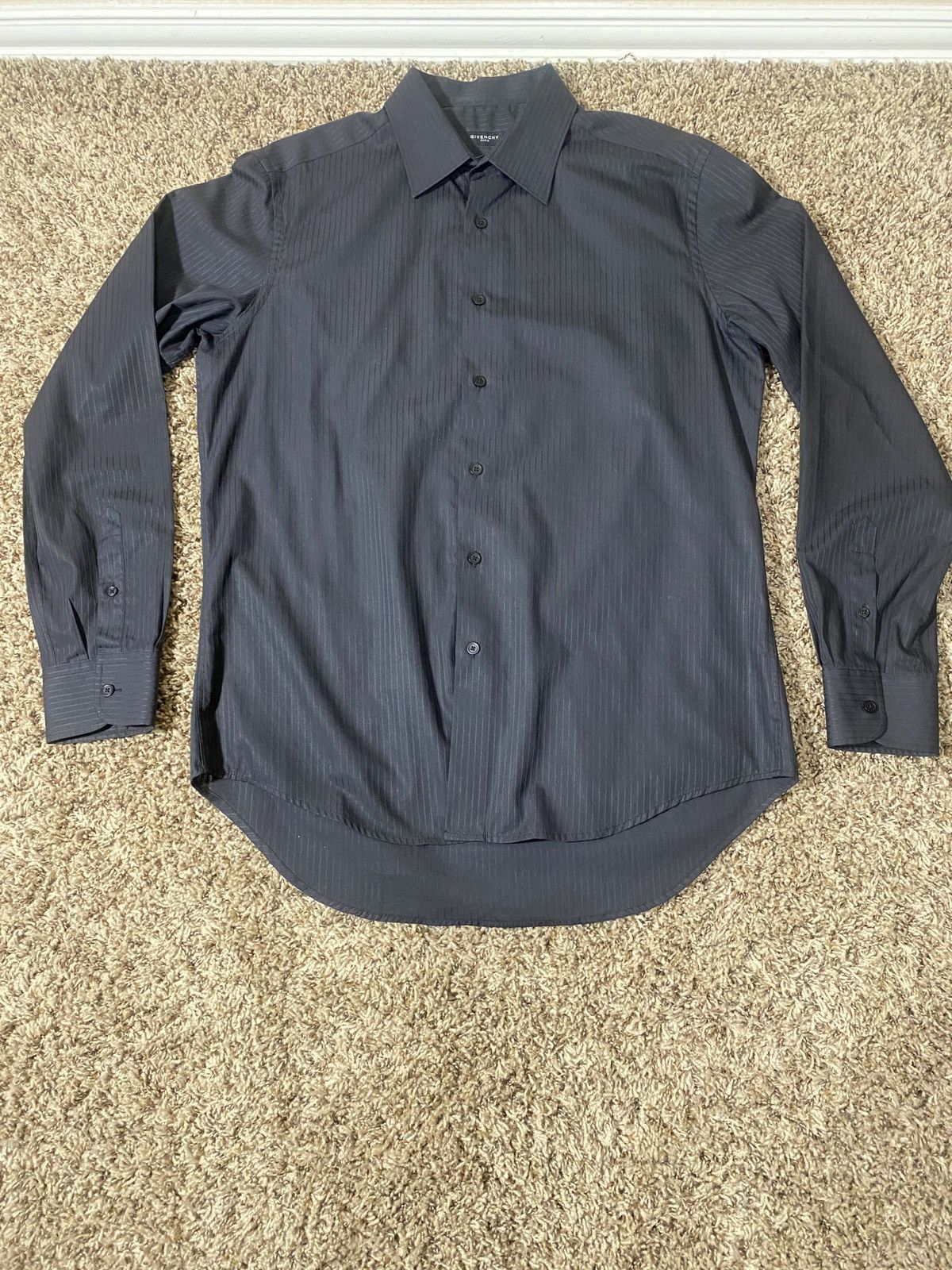 Givenchy Givenchy Tisci Black Pinstripe Dress Shirt Size 41 Large Size US L / EU 52-54 / 3 - 1 Thumbnail
