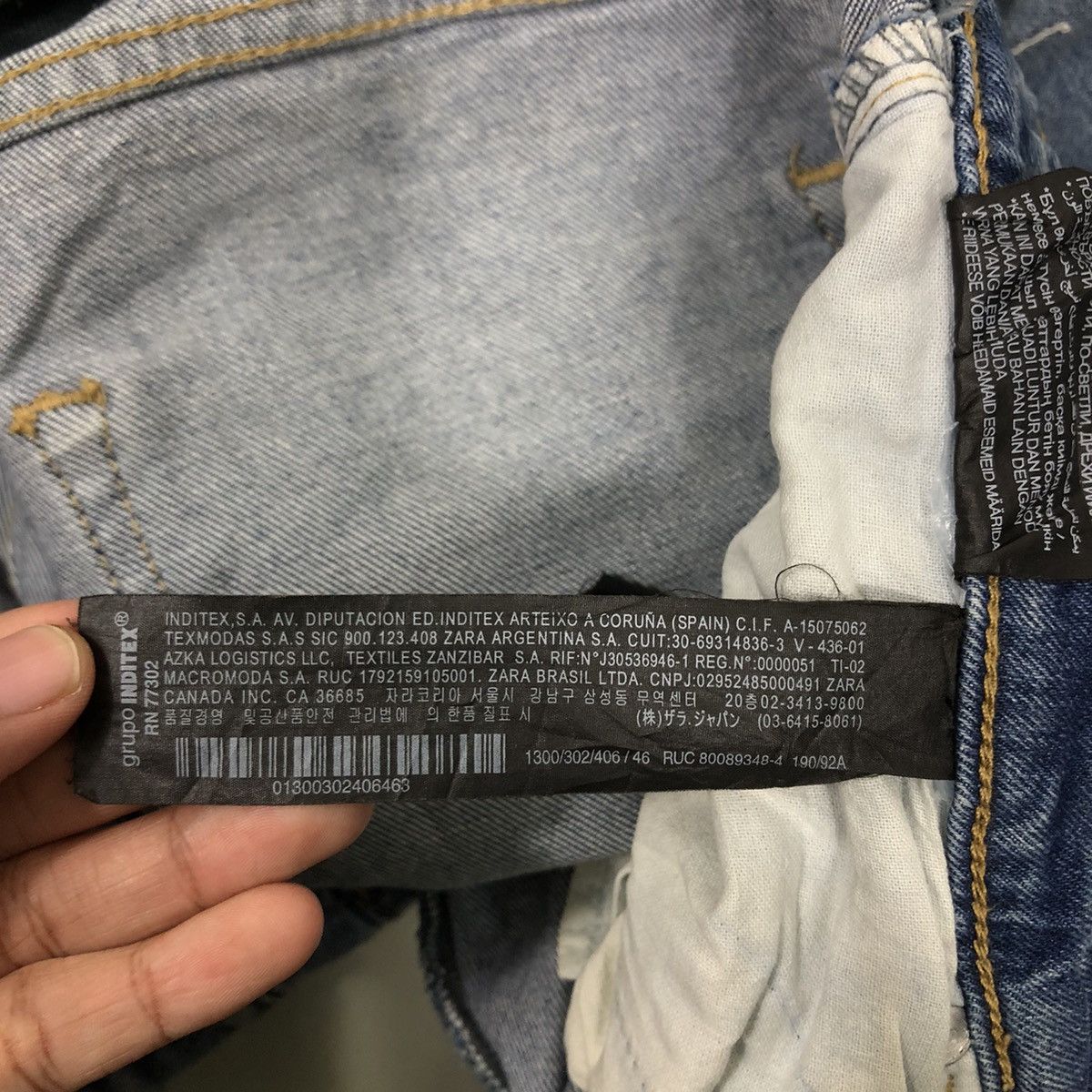 Japanese Brand 🔥Skinny Cutting Distressed Denim Jeans Zara Size US 36 / EU 52 - 17 Thumbnail